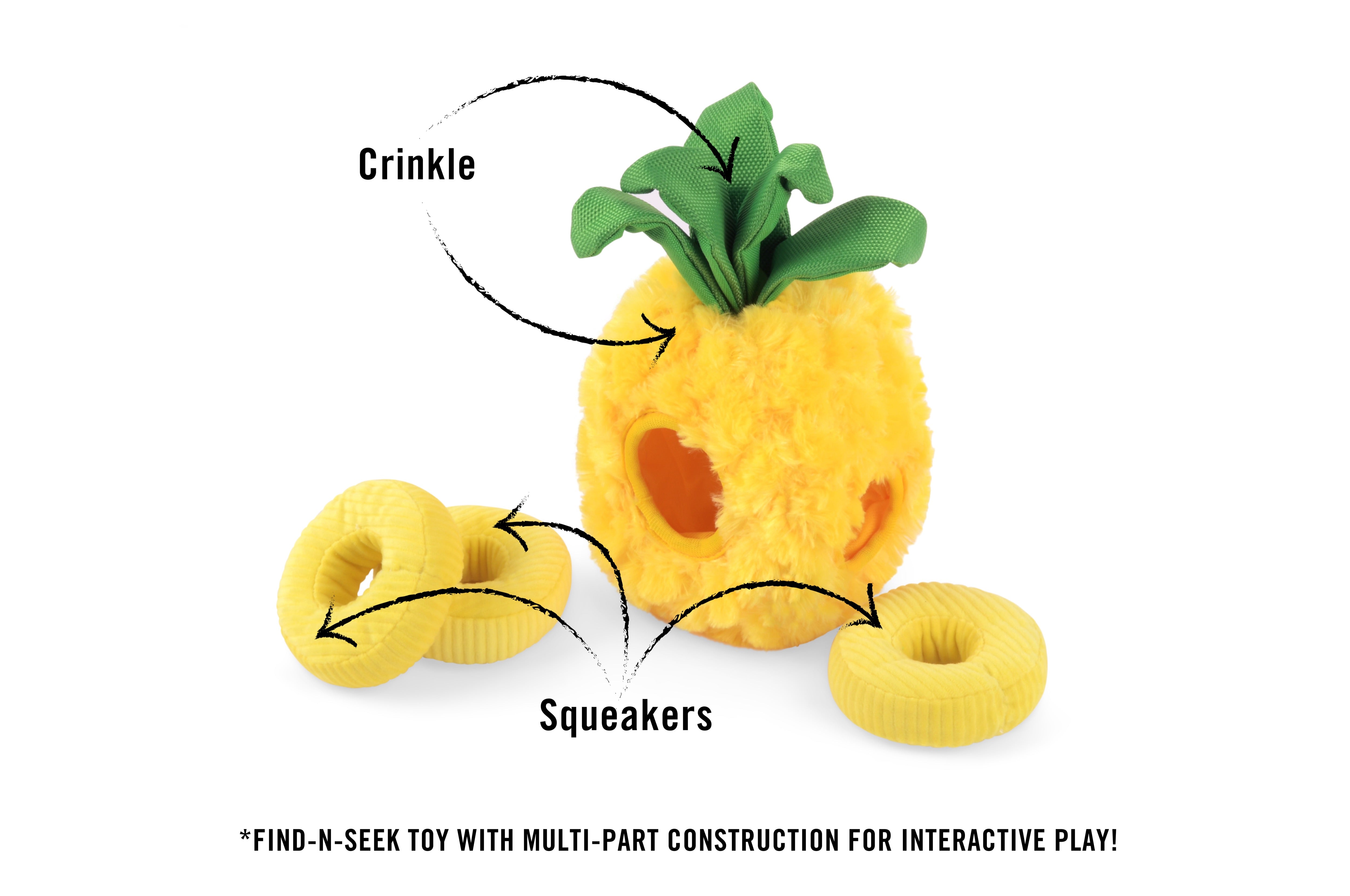 Tropical Paradise™ Dog Plush Toy - La Piña Chew Toy for Dogs | Soft & Durable Pet P.L.A.Y. Puppy Toy | Perfect for Playtime, Training & Cuddling