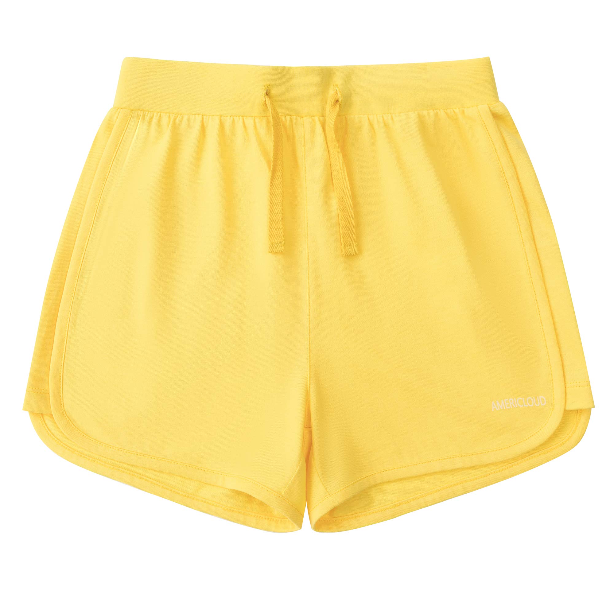 Girls Cotton Athletic Running Shorts with Drawstring & Pockets - Comfortable Workout Clothes for Kids Ages 3-12 - Perfect for Sports, Gym, Playtime & Summer Activities