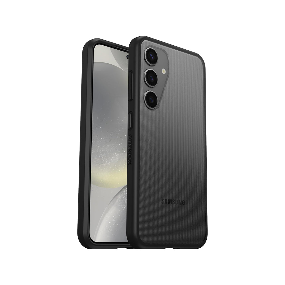 OtterBox SLEEK Protective Case for Samsung Galaxy S24 - Black Crystal Clear | Slim Fit Shockproof Cover | Perfect for Everyday Use, Work & Outdoor Activities