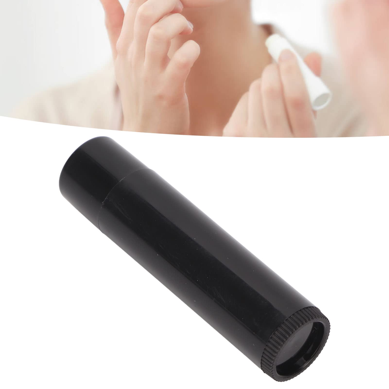 20Pcs Plastic Lip Balm Tubes - 4.2G Small Portable DIY Lipstick Containers for Homemade Chapsticks & Lip Balms (Black) - Perfect for DIY Cosmetics, Travel Essentials & Gift Making