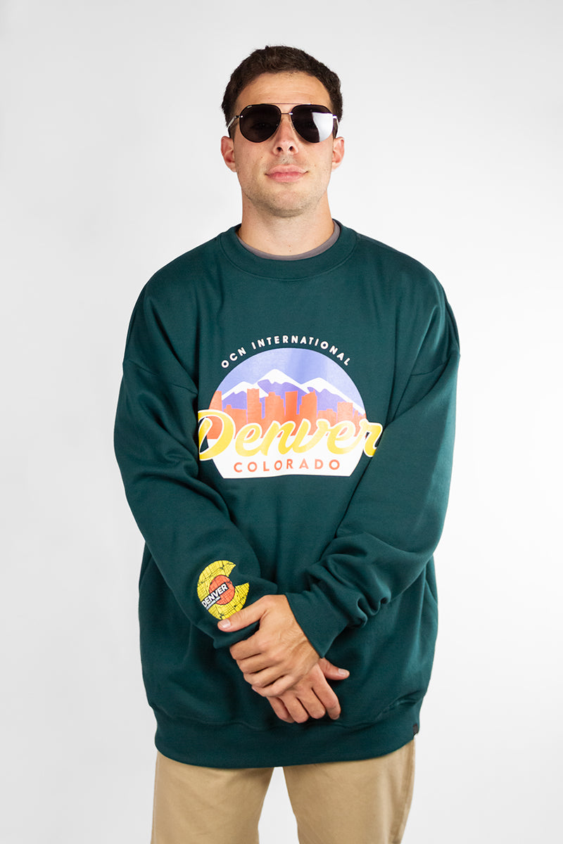Oversized Varsity Jacket for Men & Women - Buzo Ocn U Varsity 638P1 in Green | Trendy Streetwear for Casual Outfits & College Style