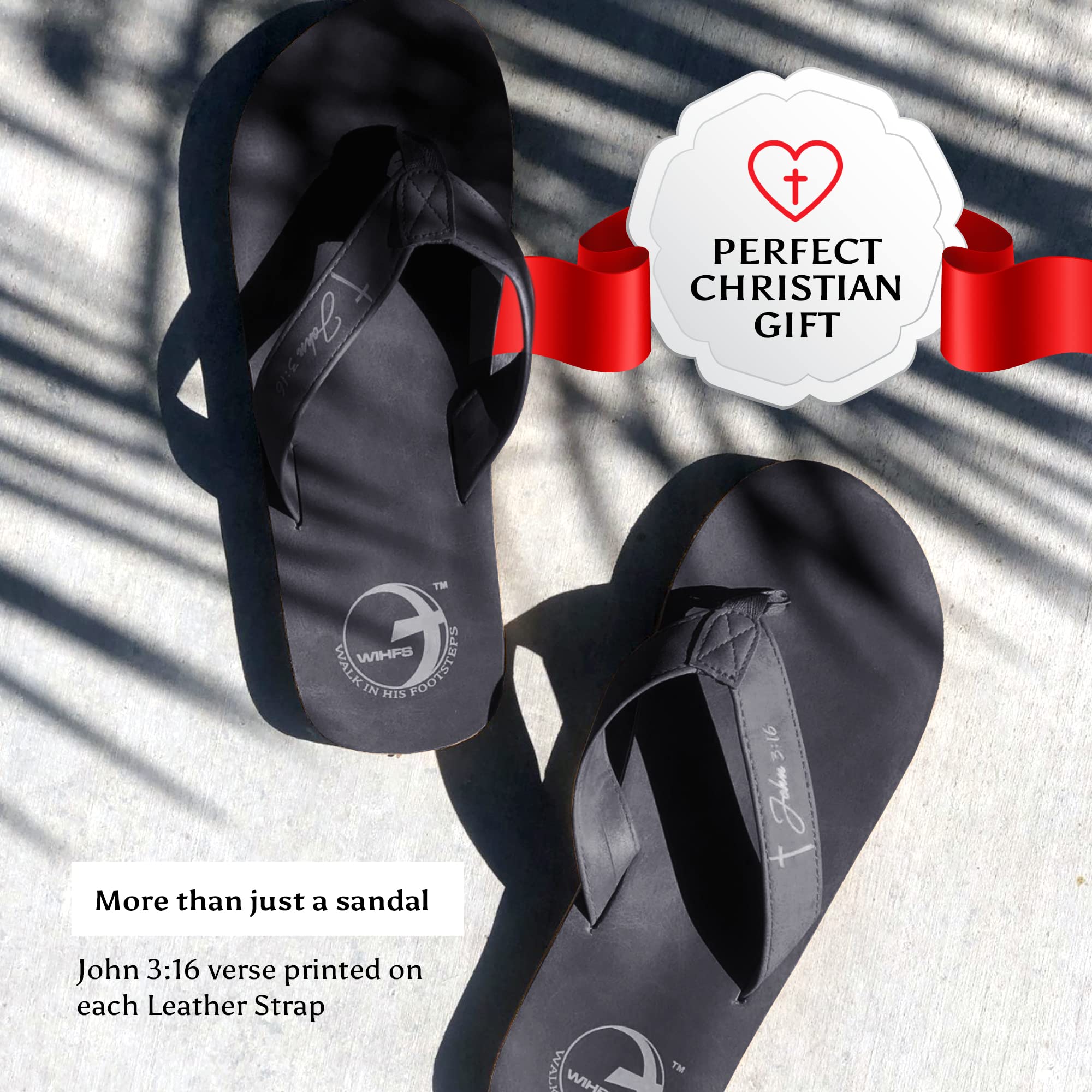 Women's Christian Sandals with John 3:16 Bible Verse - Comfortable Flip Flops for Women, Faith-Based Footwear & Unique Christian Apparel - Perfect for Church, Beach, and Everyday Wear