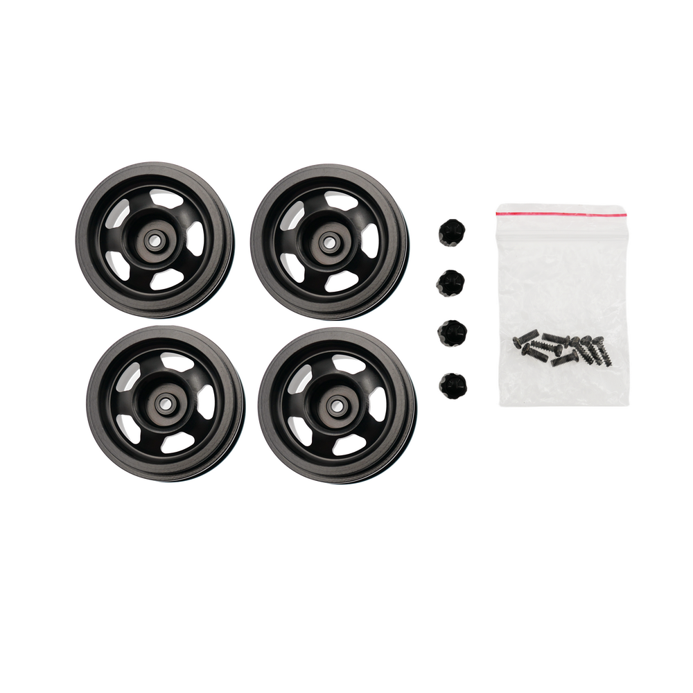 WPL 1/16 Scale Metal Wheels (4PCS) - Silver/Black with Optional Tires for RC Crawler, Rock Racer & Off-Road Vehicle Upgrades
