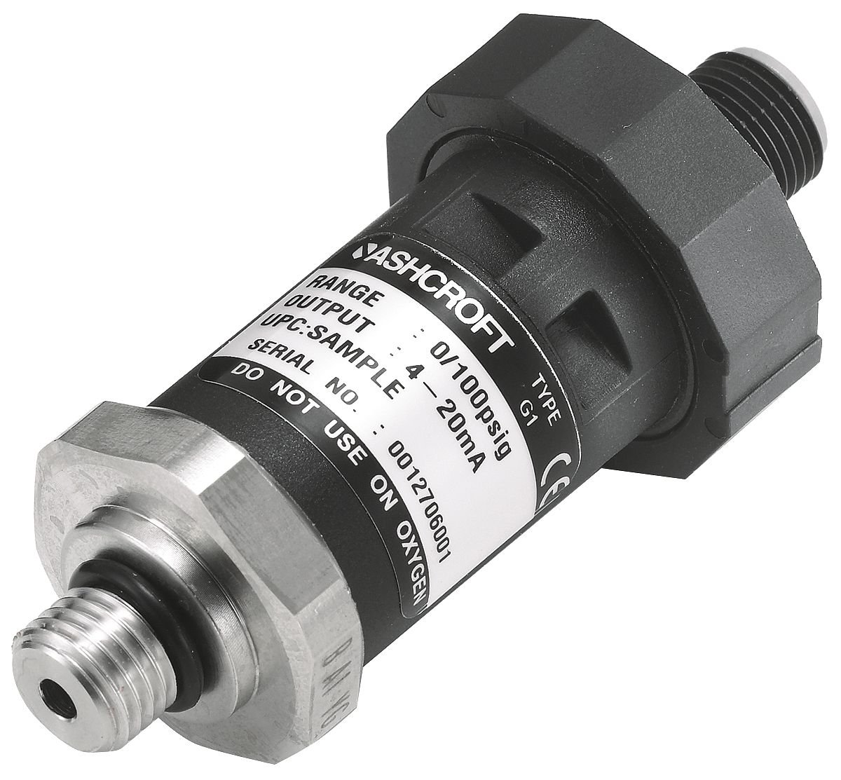 Ashcroft G17MEK42EW1000 Pressure Transducer 0-1000 psi - High Accuracy Industrial Pressure Sensor for Hydraulic Systems, Pneumatics & Process Control