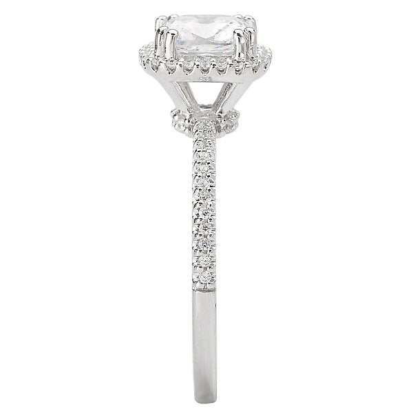 18KT 1/6 CTW Diamond Cushion Halo Engagement Ring Setting for 1.50 CT Cushion Cut Center Stone - Perfect for Wedding, Proposal & Anniversary Gifts