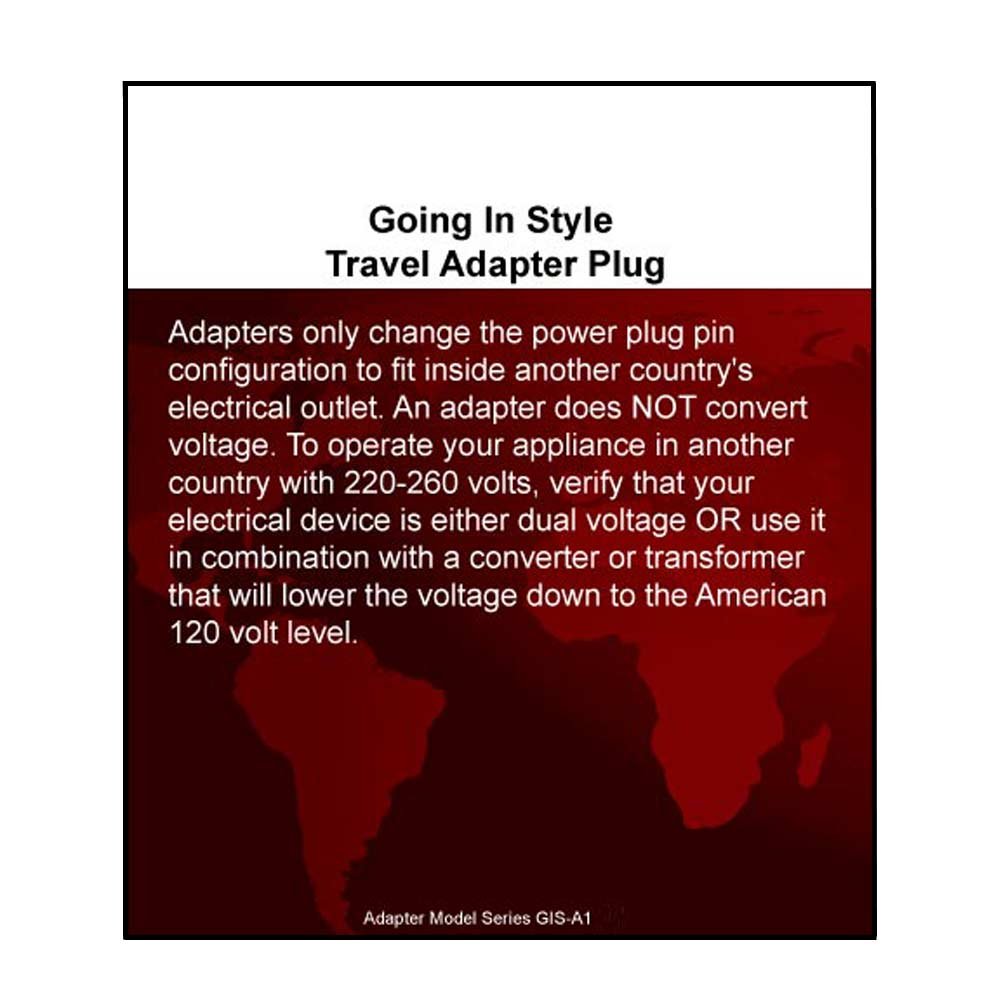 Grounded Adapter Plug - US to Italy Travel Converter with CE Certification | Perfect for Charging Devices in Italy