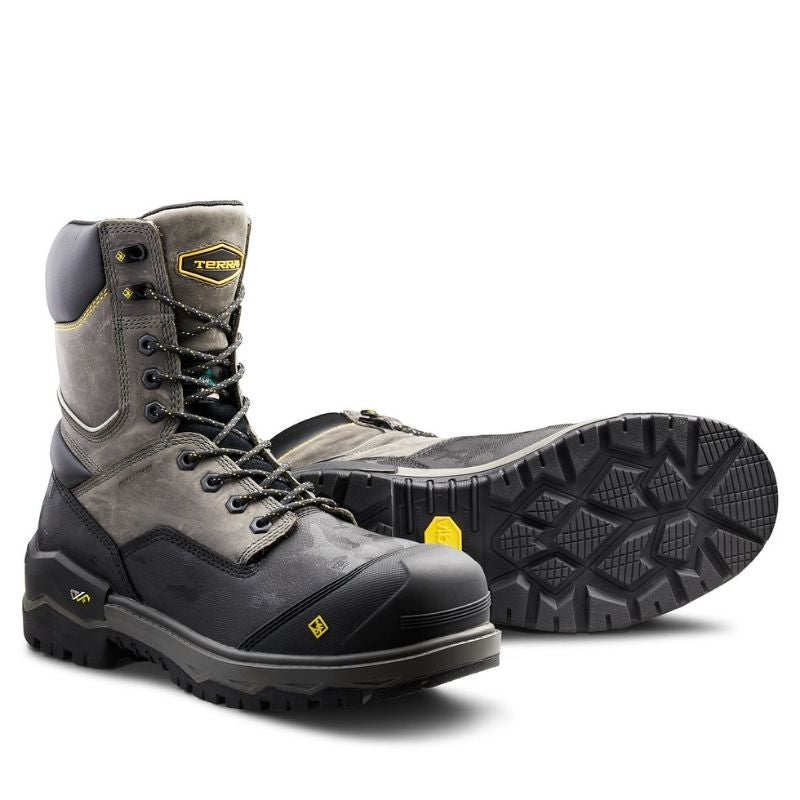 Terra Gantry Men's 8 Composite Toe Work Safety Boots CSA Certified TR0A4NRQGYX - Grey - Durable & Comfortable for Construction, Warehouse & Industrial Work