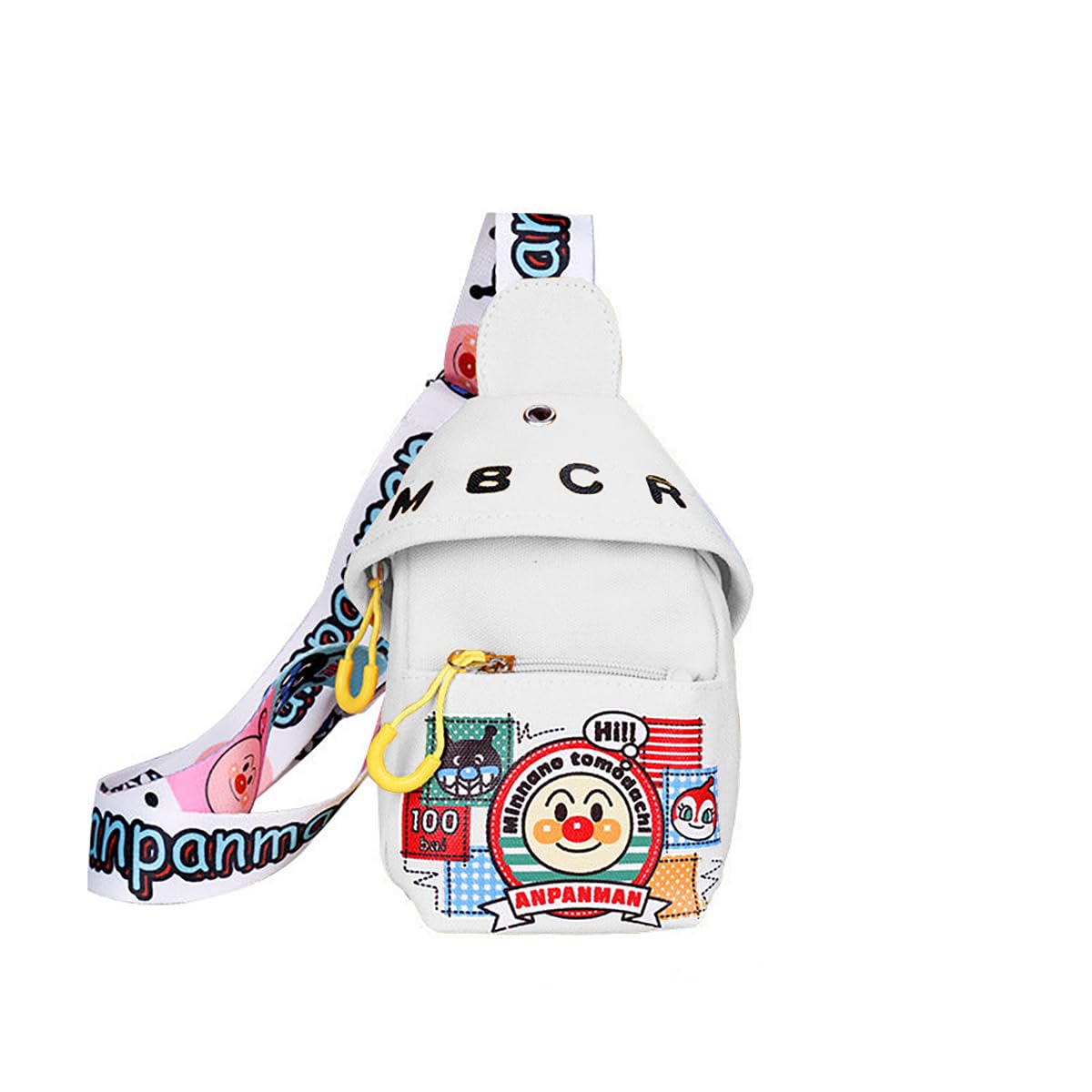 SYGA Celebrity Cartoon Canvas Shoulder Bag for Girls - Cute Kids Messenger Purse & Crossbody Chest Bag (White) - Perfect for School, Travel & Daily Use