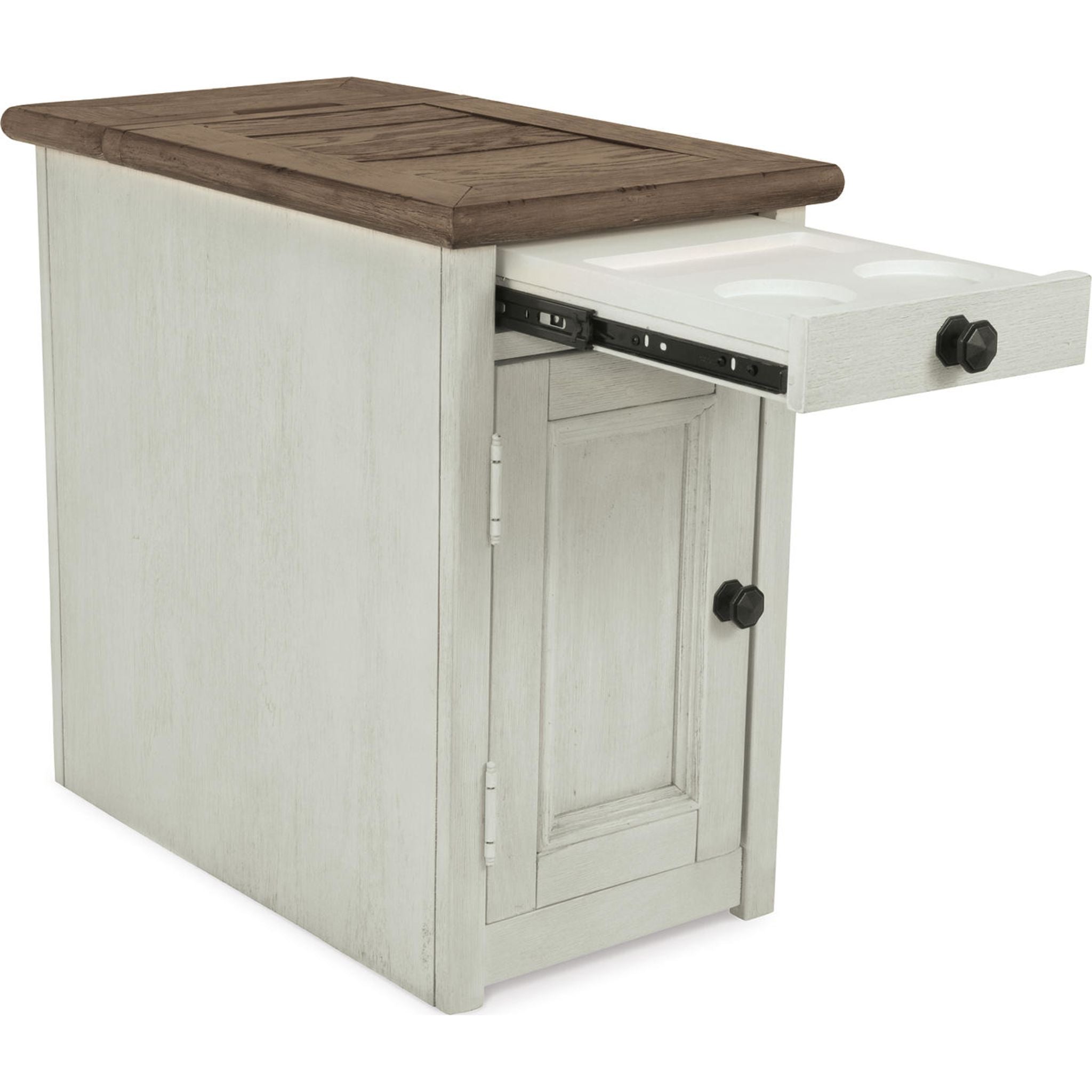 Bolanburg Chairside End Table - Two-Tone Finish for Living Room, Bedroom & Office - Stylish Side Table with Storage Shelf