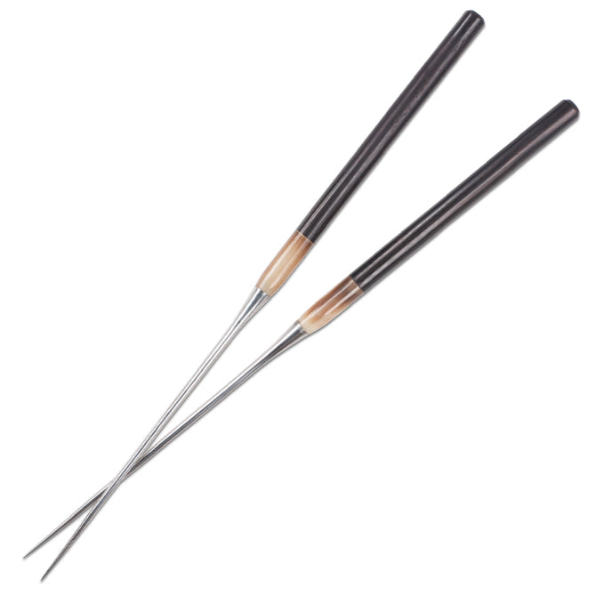 Premium Forged Chopsticks (Moribashi) with Ebony Wood Handle - 11.75 Inch Japanese Cooking & Dining Utensils for Sushi, Ramen, Asian Cuisine