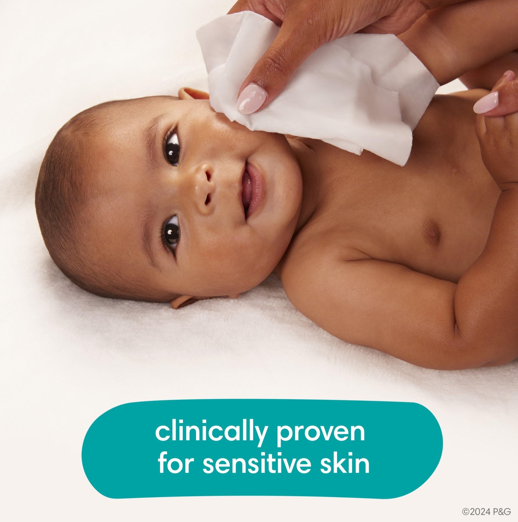 Pampers Sensitive Baby Wipes - Fragrance Free, Hypoallergenic, 12 Pop-Top Packs (1008 Count) | Gentle for Newborn Skin, Diaper Changes & On-The-Go Cleaning