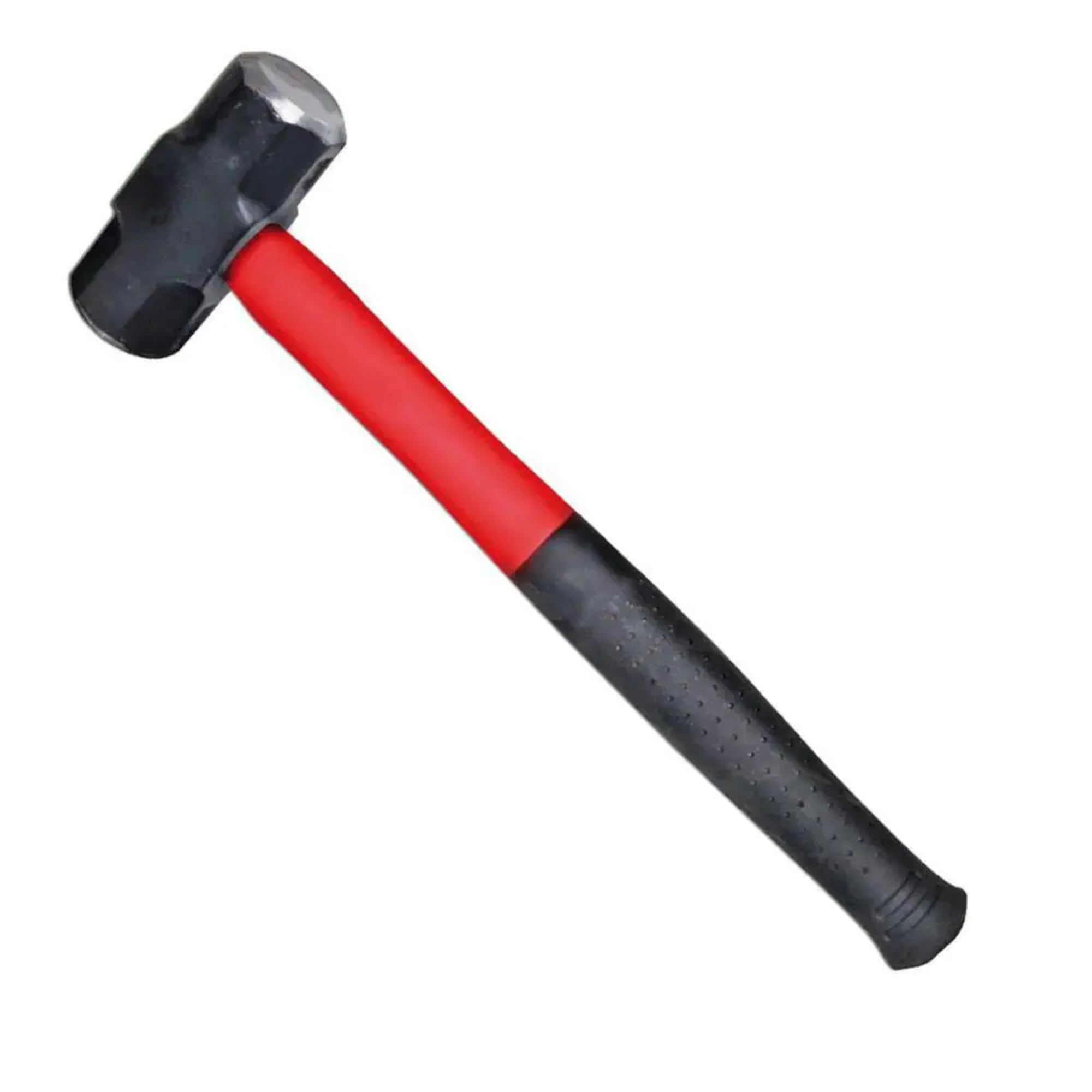 URREA 10-Pound Sledge Hammer with Forged Steel Head & Cushioned Fiberglass Handle - Heavy Duty Drilling Hammer for Construction, Demolition, and Metal Work - 1438GFV