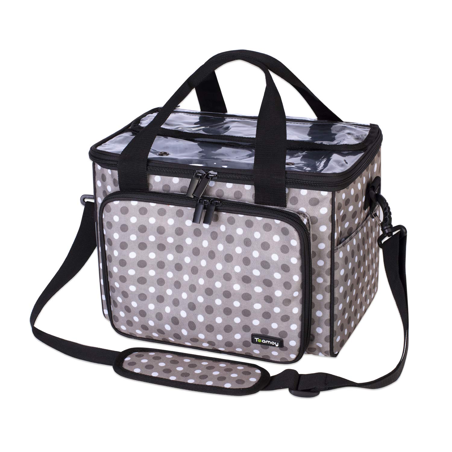 Teamoy Knitting Bag - Large Yarn Storage Tote with Inner Dividers for Crochet Projects | High Capacity Organizer for Knitting Needles, Crochet Hooks & Craft Supplies | Perfect for Home Knitting, Travel & Yarn Storage (Accessories Not Included)
