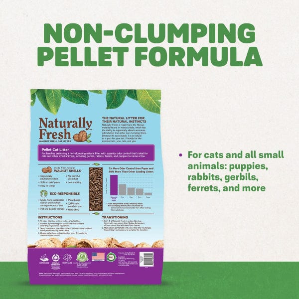 Natural Fresh Non-Clumping Pellet Cat Litter - Eco-Friendly & Odor Control for Indoor Cats | Perfect for Multi-Cat Homes & Small Spaces
