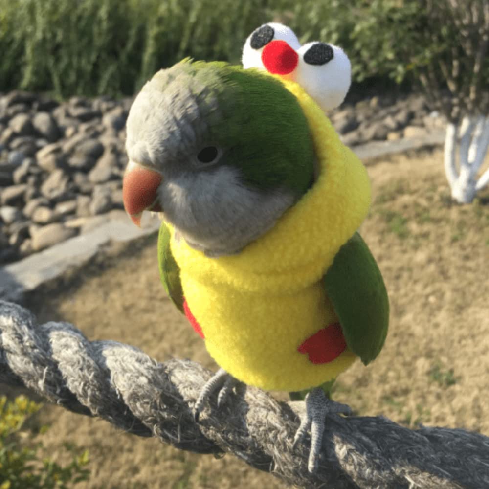 Bird Diaper Flight Suit - Chicken Shaped Bird Costume for Parrots, Lovebirds, Parakeets & Cockatiels | Small Animal Apparel & Cosplay Photo Prop (Green-cheeked Conure) - Perfect for Pet Parties, Halloween & Photo Shoots