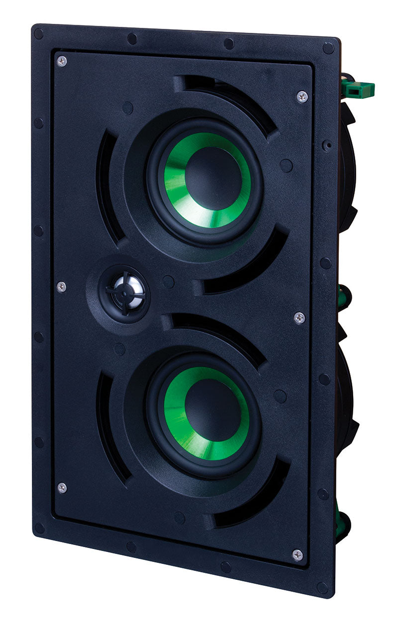 BEALE STREET IWLCR4 MB 4-Inch Dual LCR 2-Way In-Wall Speaker - Premium Home Theater & Surround Sound System for Living Room, Bedroom, and Office Audio Setup