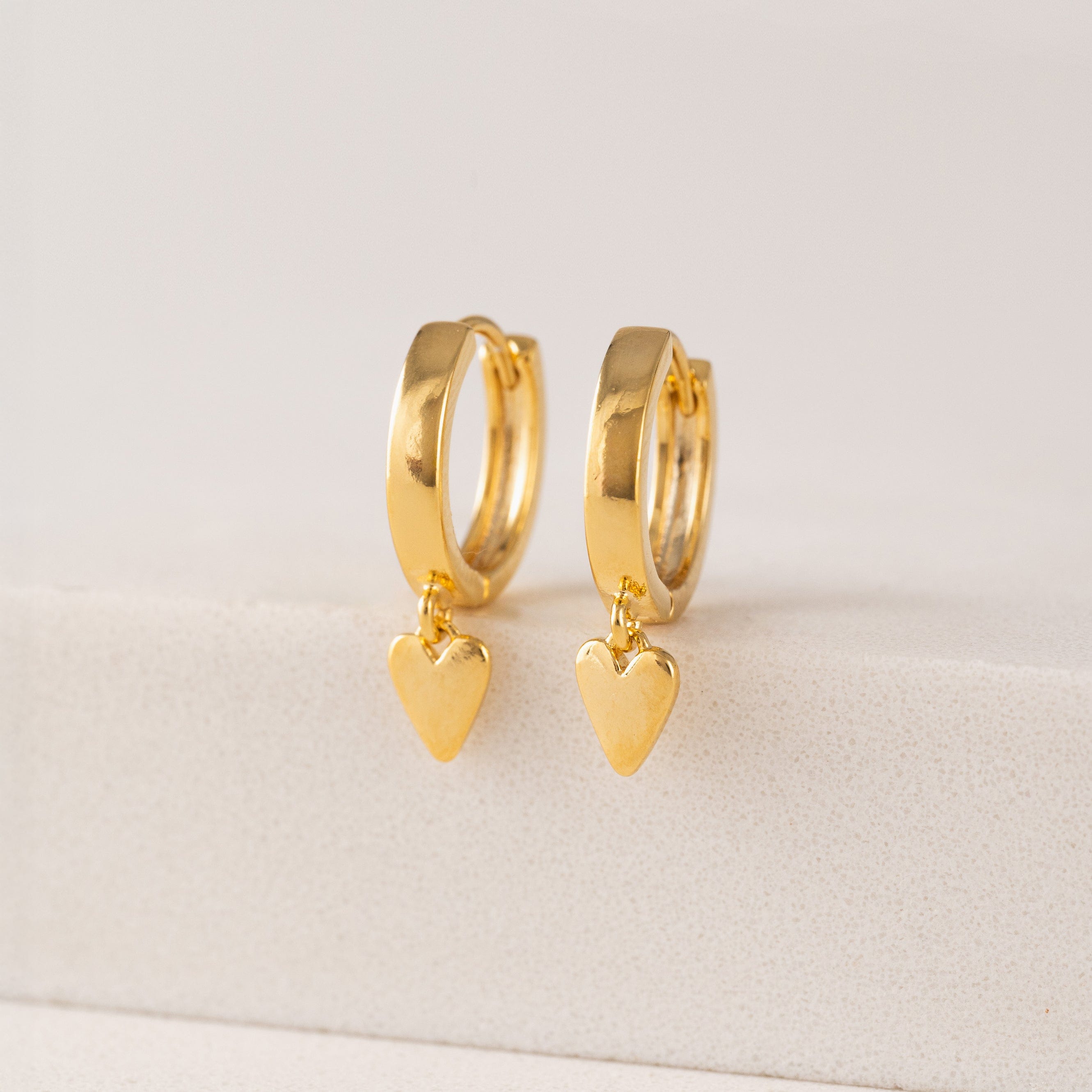 Everly Heart Huggie Hoop Earrings - Dainty Gold Heart Hoops for Women - Perfect for Valentine's Day, Date Night & Everyday Wear