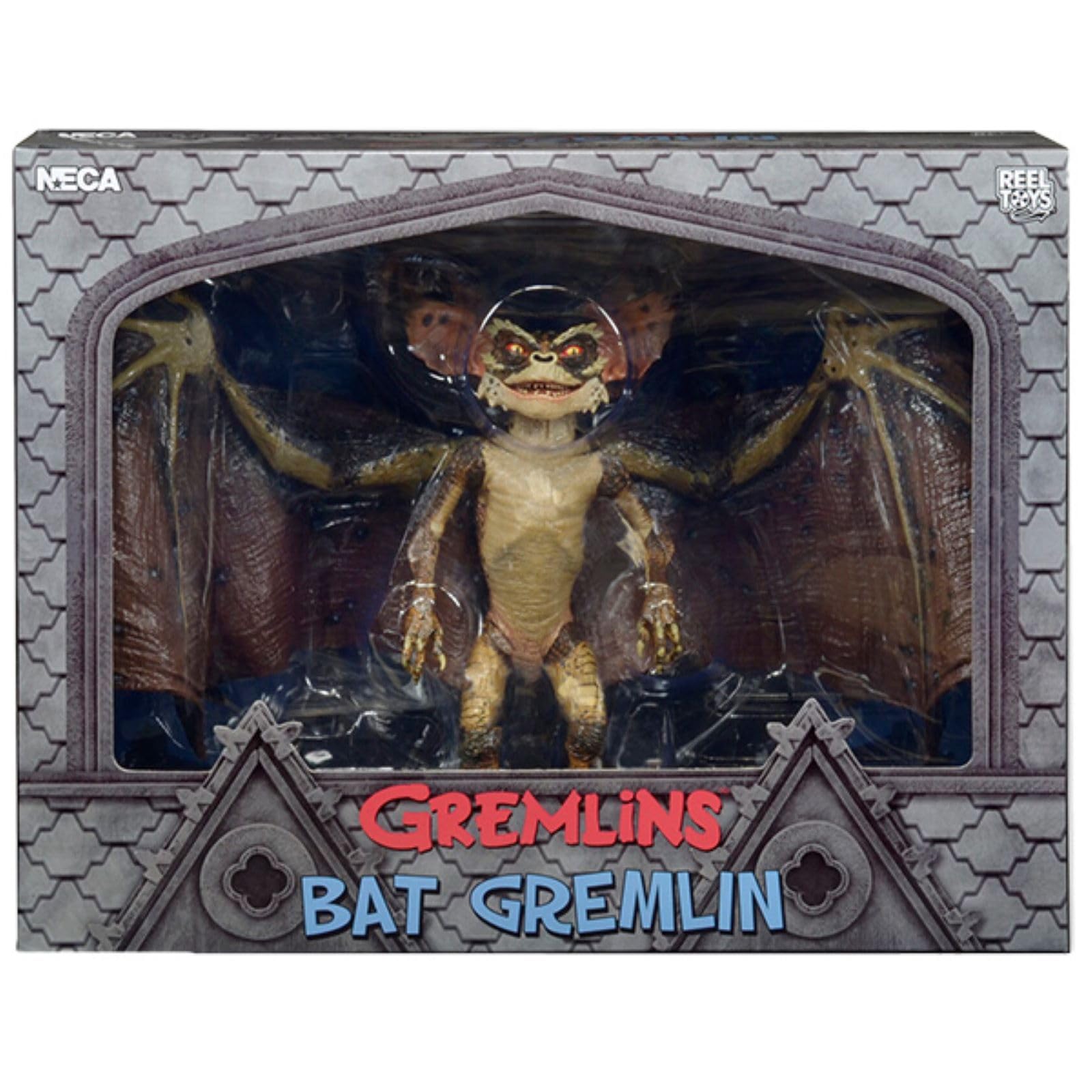 NECA Gremlins 2 Deluxe Bat Gremlin 6-Inch Action Figure with 18-Inch Wingspan & Display Stand - Collectible Movie Toy for Horror Fans, Gift for Gremlins Lovers - Perfect for Display, Collection & Role Play Scenes