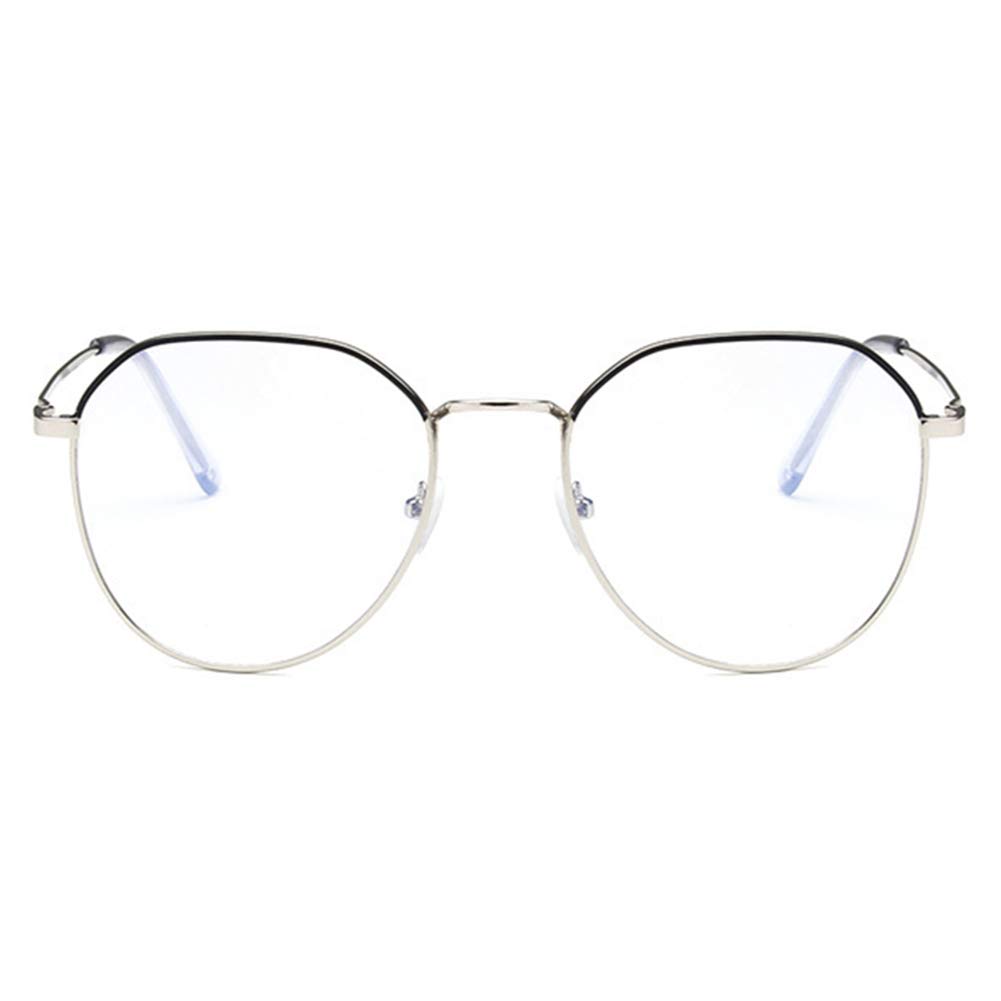Shiratori Retro Gold Black Oval Glasses Frame - Unisex for Daily Wear