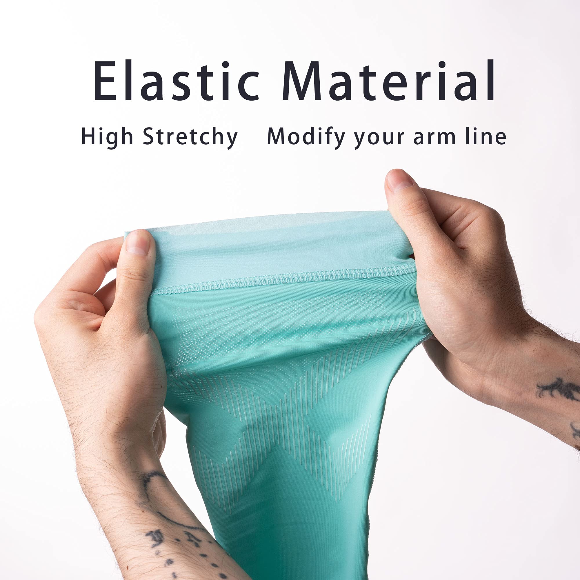 Hysenm Arm Sleeves for Men & Women - Compression Sun UV Protection Sleeves for Sports, Tattoo Cover Up, Running, Cycling & Outdoor Activities