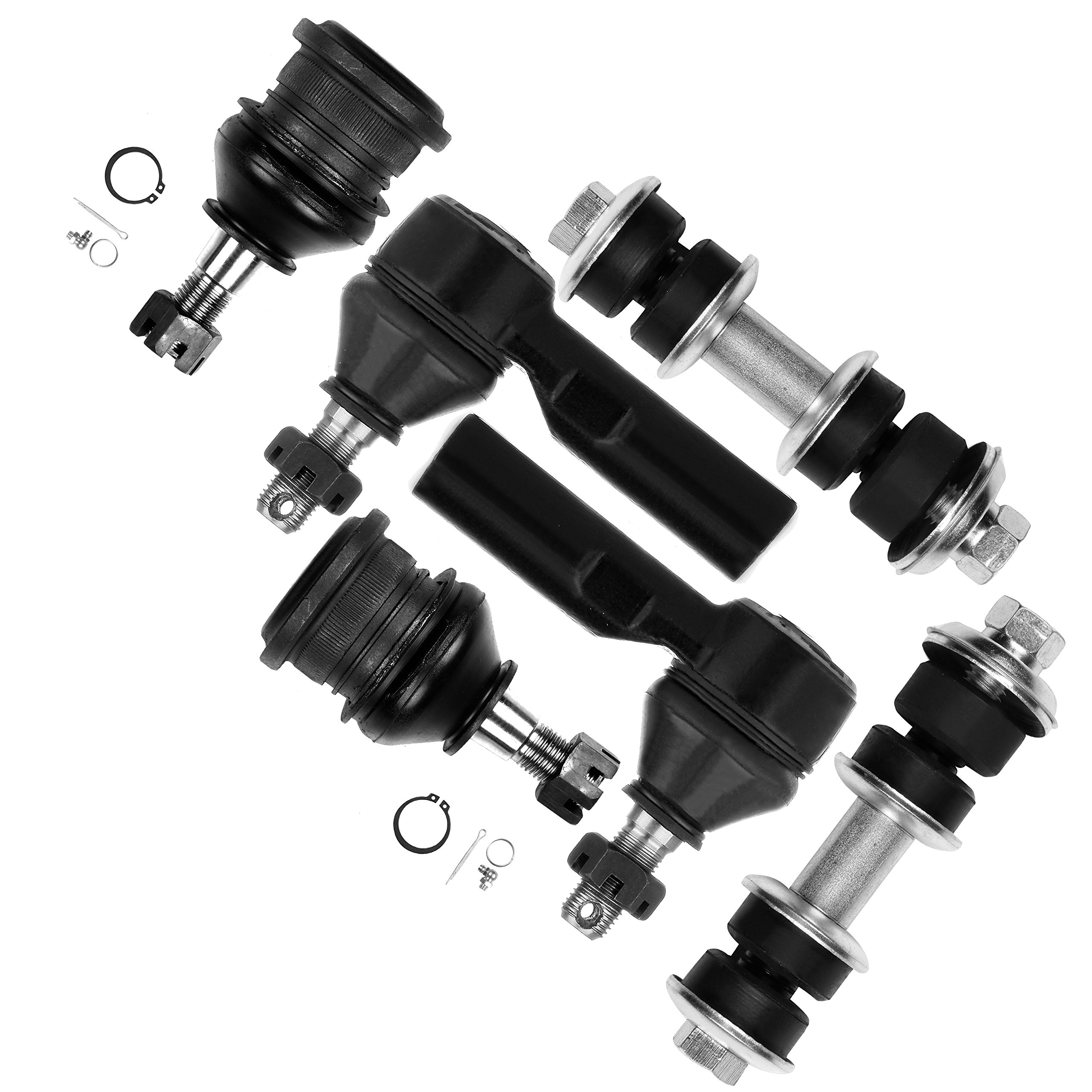 SCITOO 6-Piece Suspension Kit - 2 Front Steering Sway Bar End Links, 2 Outer Tie Rod Ends, 2 Lower Ball Joints - Compatible with Scion xA/xB 2004-2006 & Toyota Echo 2000-2005 - ES2382 K500118 - Perfect for Smooth Ride & Enhanced Vehicle Control