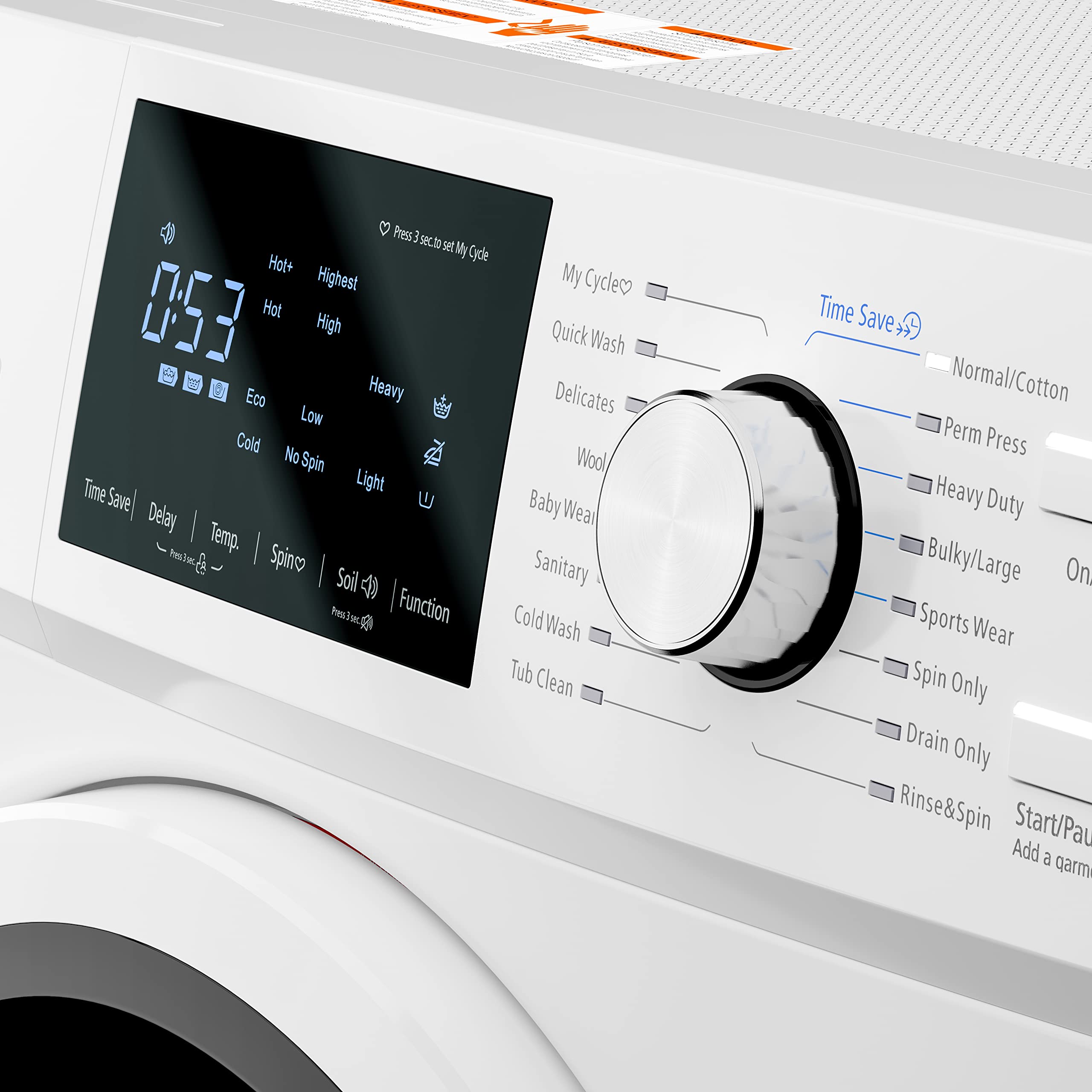 KoolMore 2.7 Cu. Ft Front Load Washing Machine - Compact Space Saving Design, 20-Min Quick Wash, 12 Cycles, Quiet Inverter Motor (120V, 24