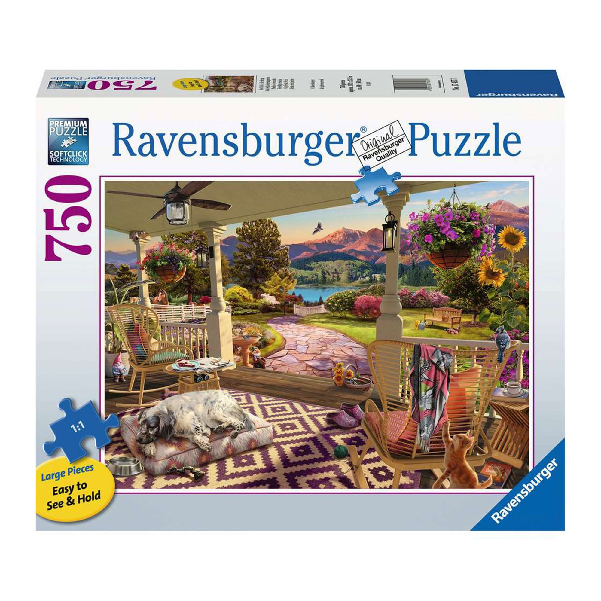 750 Piece Jigsaw Puzzle - Cozy Front Porch Views - Perfect for Family Game Night & Relaxation