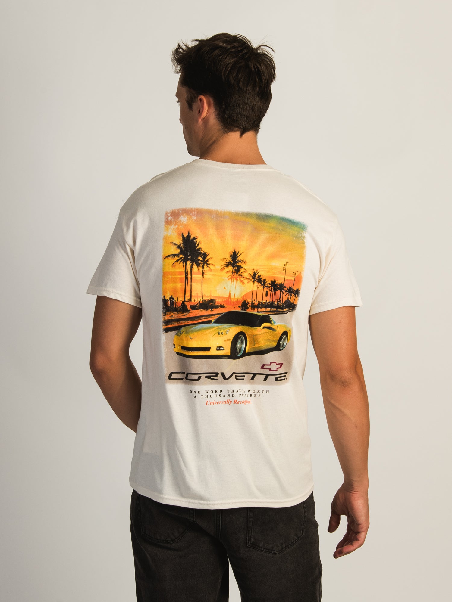 Corvette T-Shirt for Men - Classic Chevrolet Muscle Car Graphic Tee - Perfect for Car Enthusiasts & Racing Fans