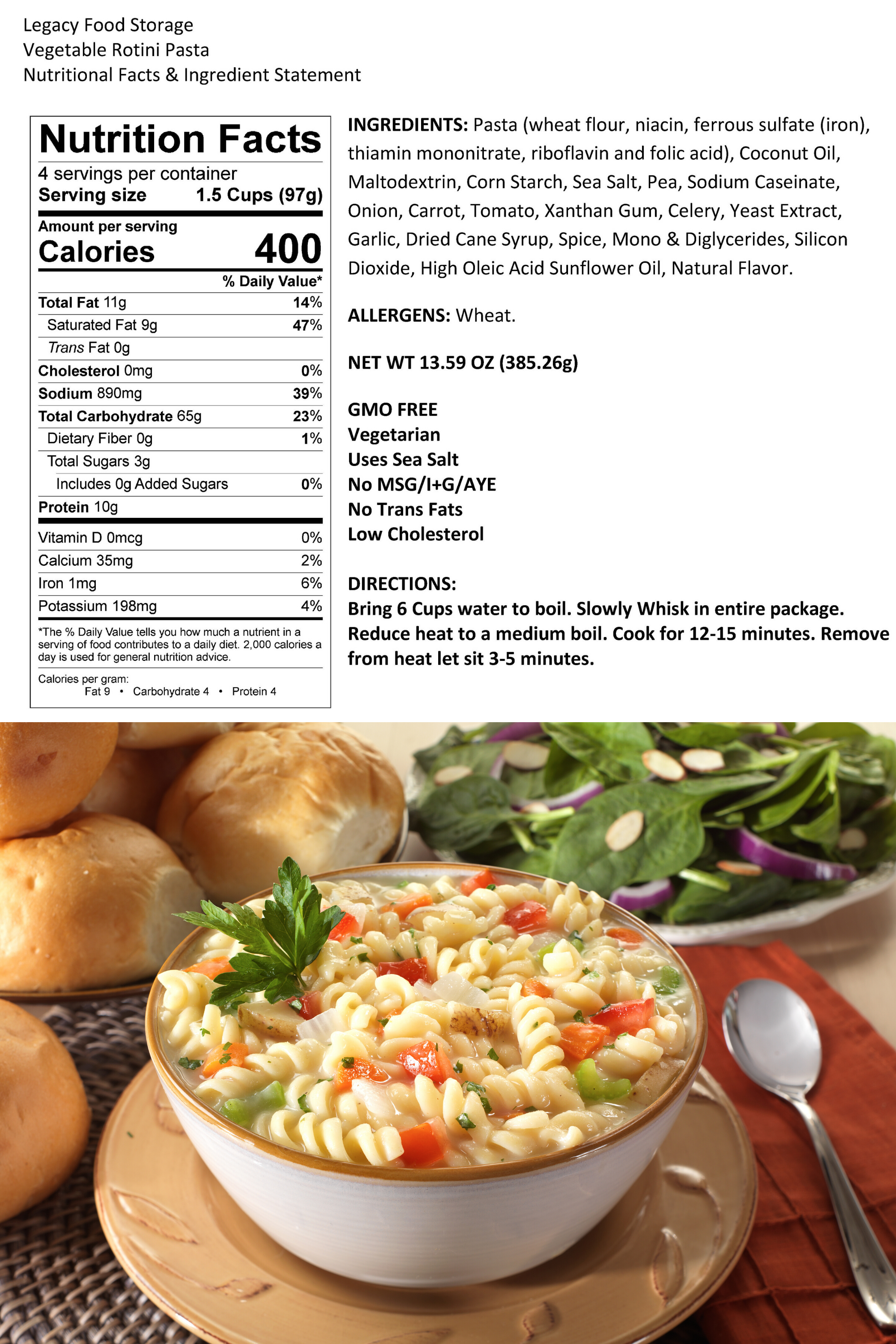 Legacy Premium Breakfast & Entrée Package - 2880 Servings | Long-Term Food Storage for Emergency Preparedness, Camping & Survival