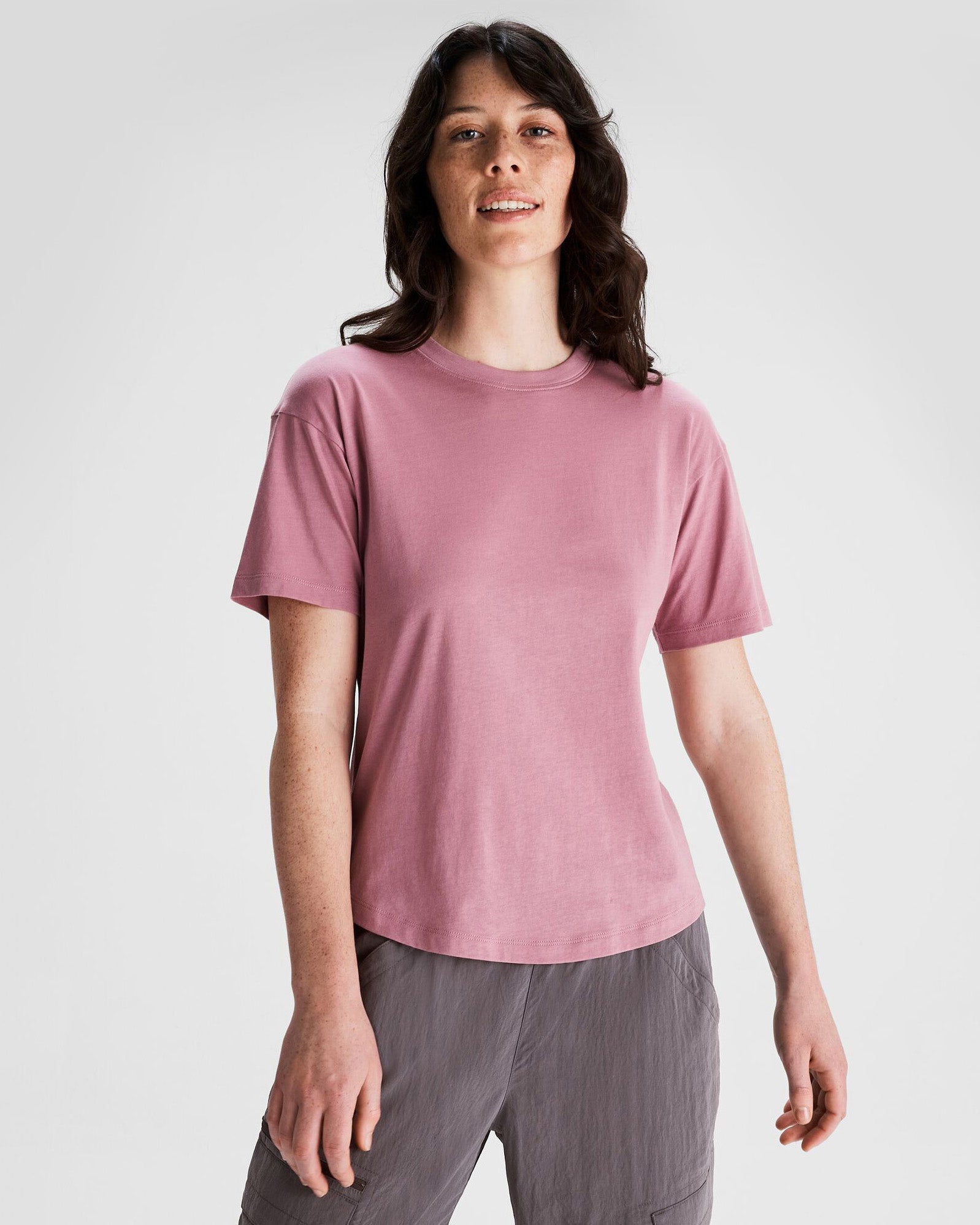 Organic Cotton Women's T-Shirt - Soft & Comfortable Solid Orchid Color - Perfect for Casual Wear, Workouts & Everyday Outfits