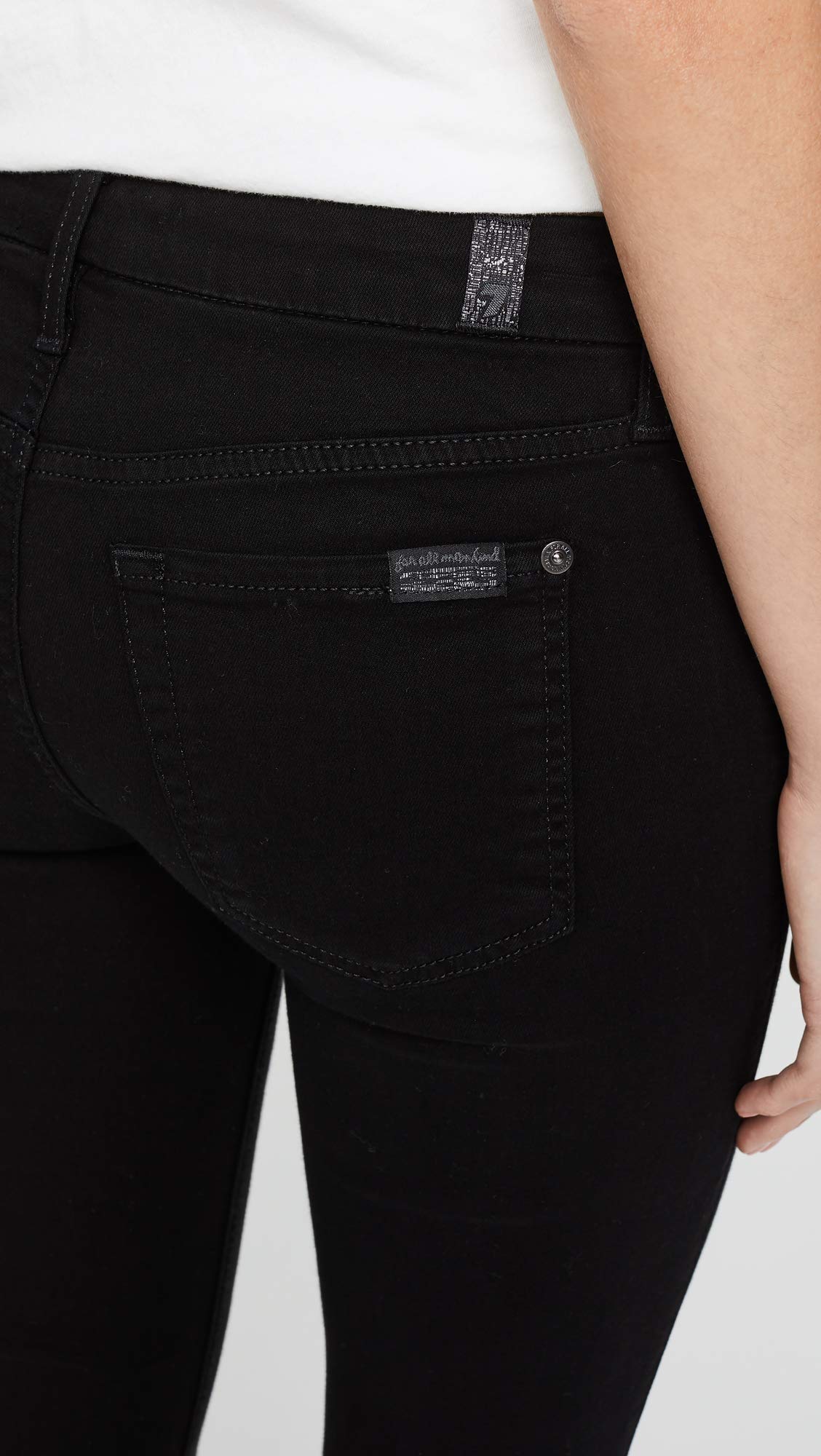 7 For All Mankind Women's Ankle Skinny Jeans - Stretch Denim Pants, High Waist Slim Fit for Casual & Night Out | Perfect for Date Night, Office Wear & Weekend Style