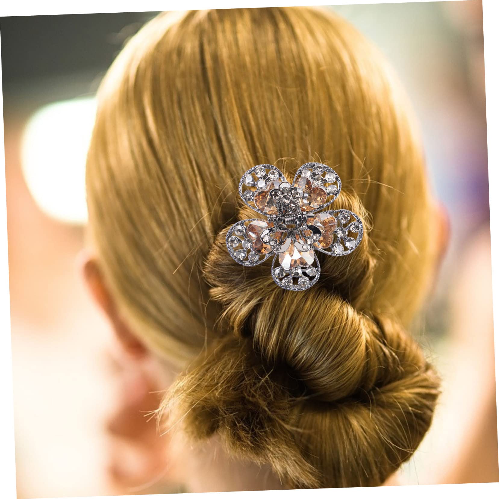 Vintage Rhinestone Flower Hair Clips for Women - Party & Wedding Accessories
