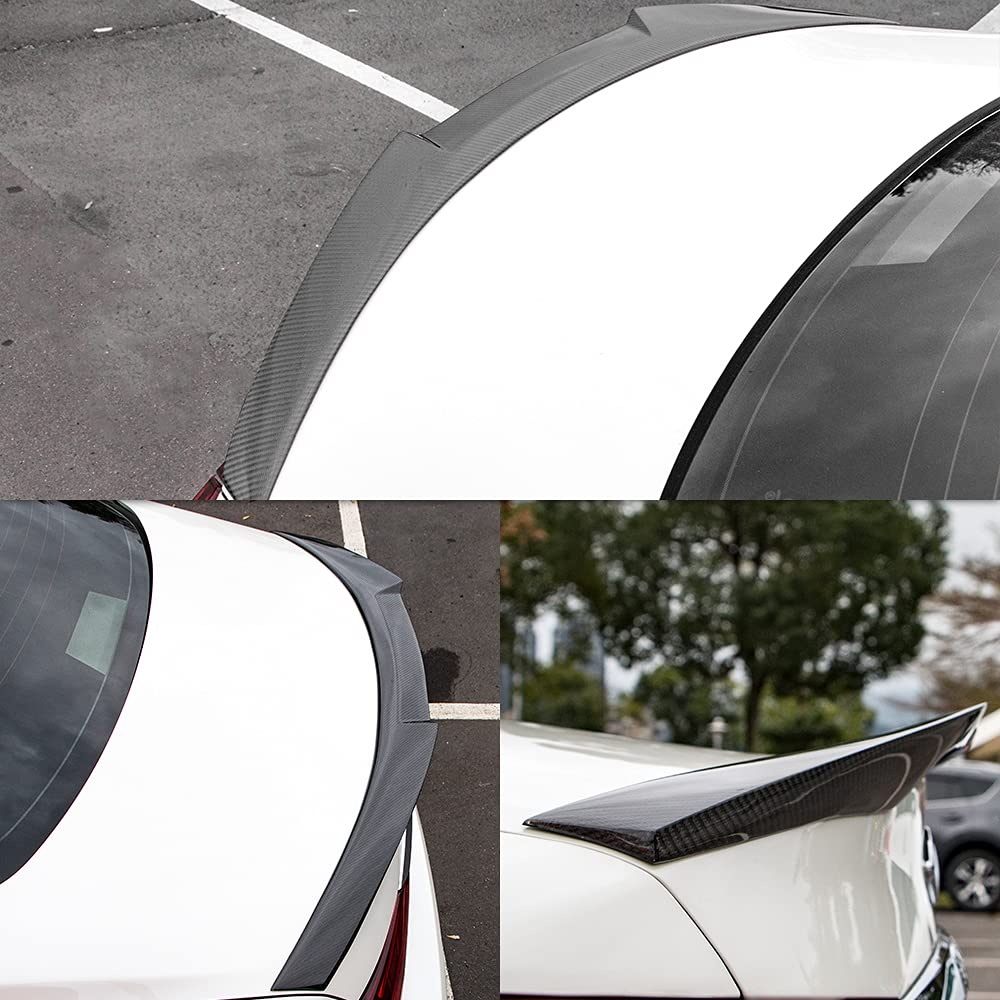 AeroBon Real Carbon Fiber Trunk Spoiler for 2019-2025 BMW 3 Series G20 Sedan & G80 M3 | MV Style Spoiler | High Gloss Finish | Easy Installation | Perfect for Car Enthusiasts & Performance Upgrades