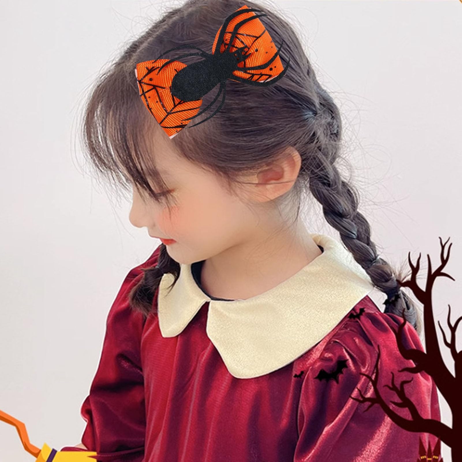 Wilitto Halloween Hair Clips for Women - Fashion Pumpkin Spider Skull Design Hair Accessories, Spooky & Unique Hair Styling Clips for Parties, Cosplay & Costume Events