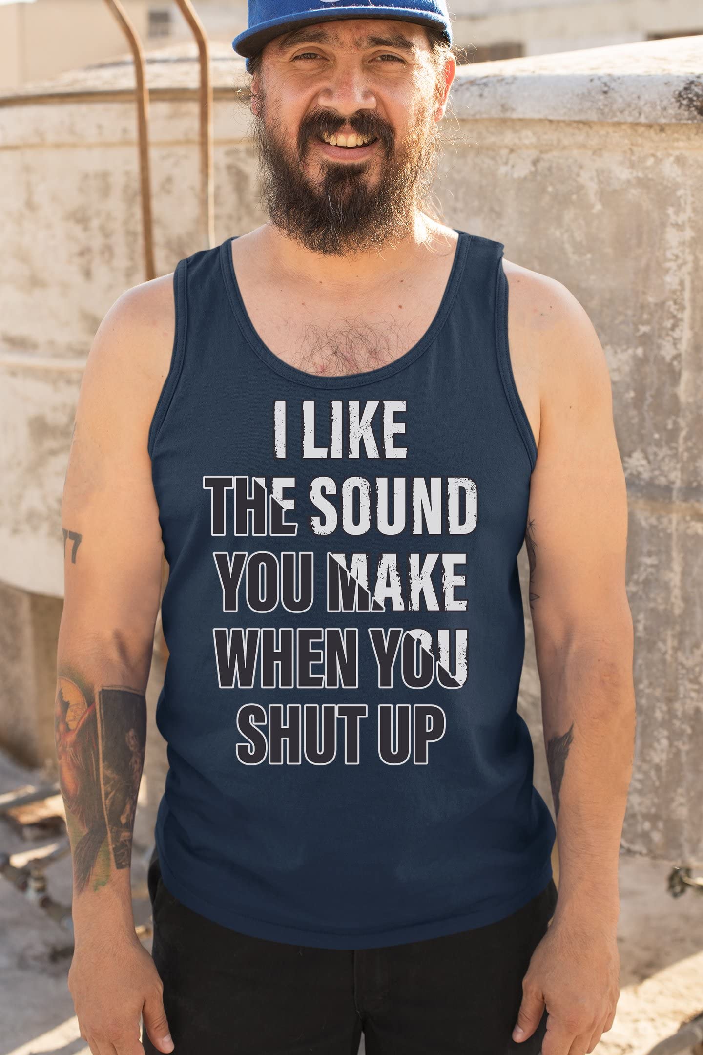 Funny Men's Shut Up Tank Top - Sarcastic Humor Graphic Tee for Casual Wear, Gym, and Parties