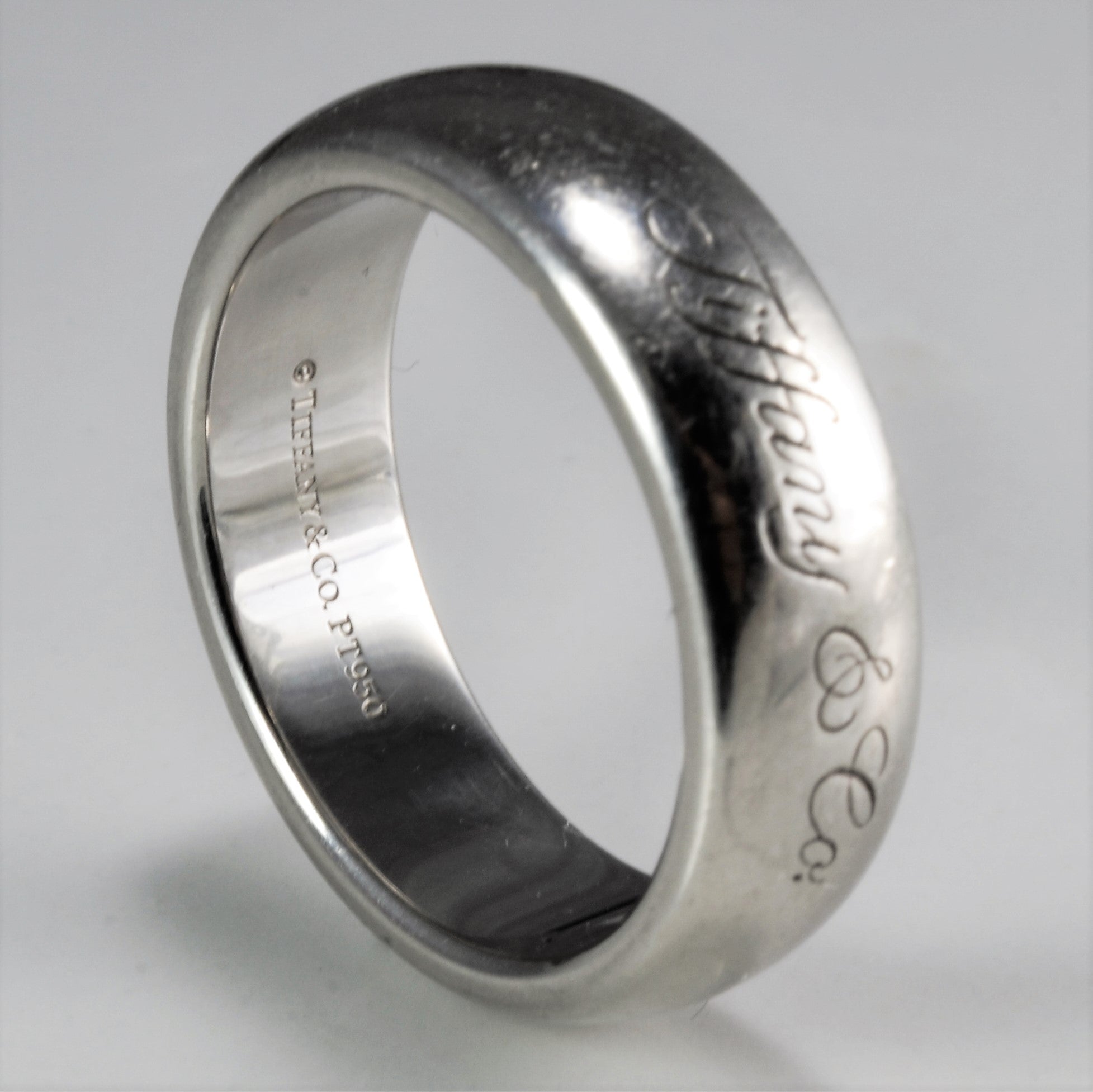 Tiffany & Co. 6mm Lucidia Platinum Wedding Band Ring for Women - Size 6.75 | Elegant Bridal Jewelry for Engagement, Anniversary & Special Occasions