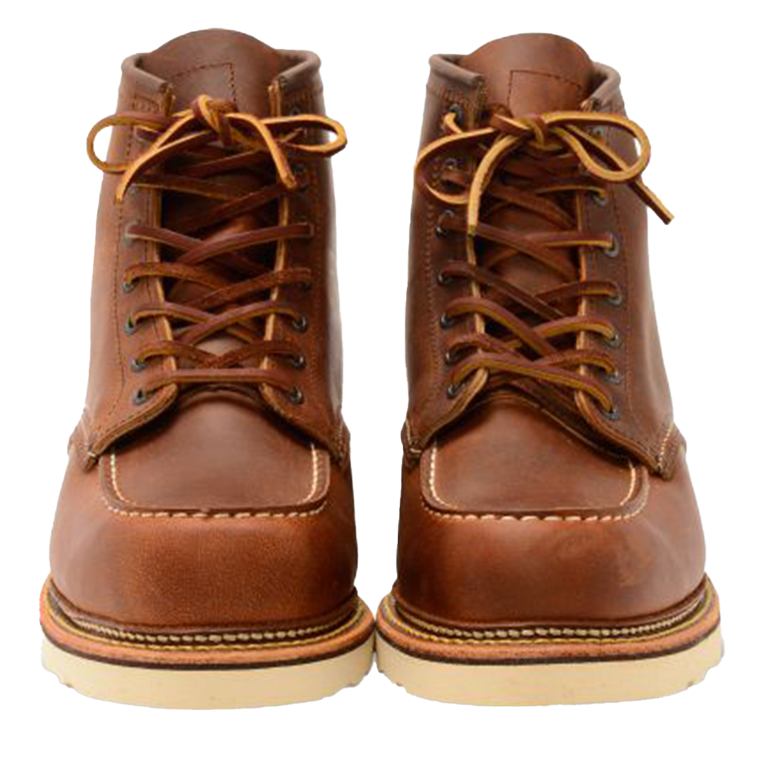 Timberland Men's 6-Inch Premium Moc Toe Boots - Copper Rough & Tough Leather for Work, Hiking & Outdoor Adventures