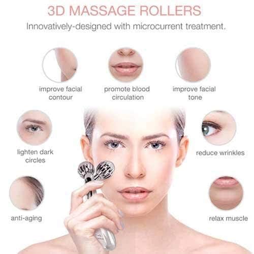 Stainless Steel Blackhead Remover Tool with 3D Roller & Y-Shape Face Massager - Skin Tightening & Firming Beauty Device for Face and Body Care | Perfect for Spa, Home Skincare Routine, and Anti-Aging Treatment
