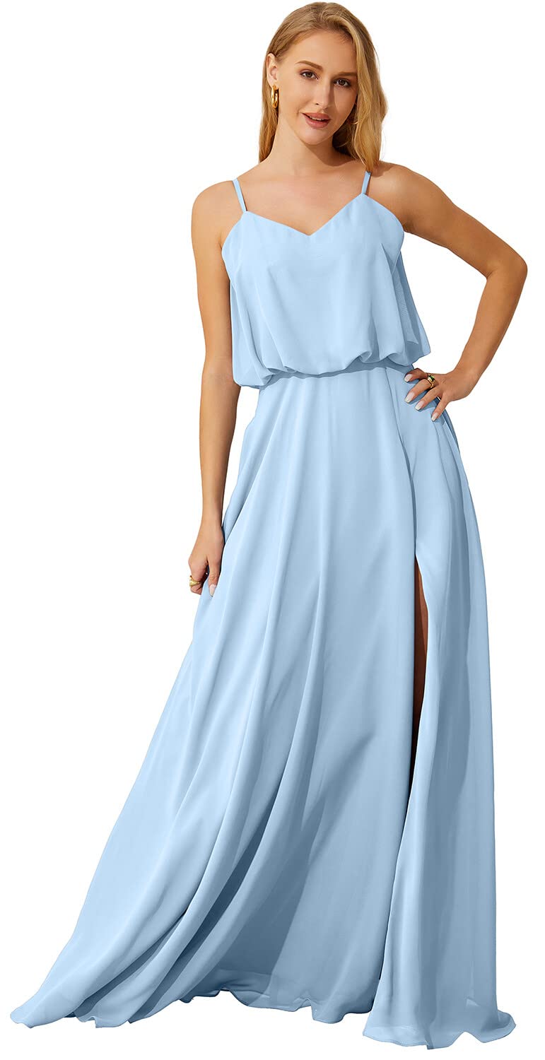 Elegant Long Chiffon Bridesmaid Dresses with Pockets - Women's Maxi Evening Gowns for Weddings, Prom & Formal Events