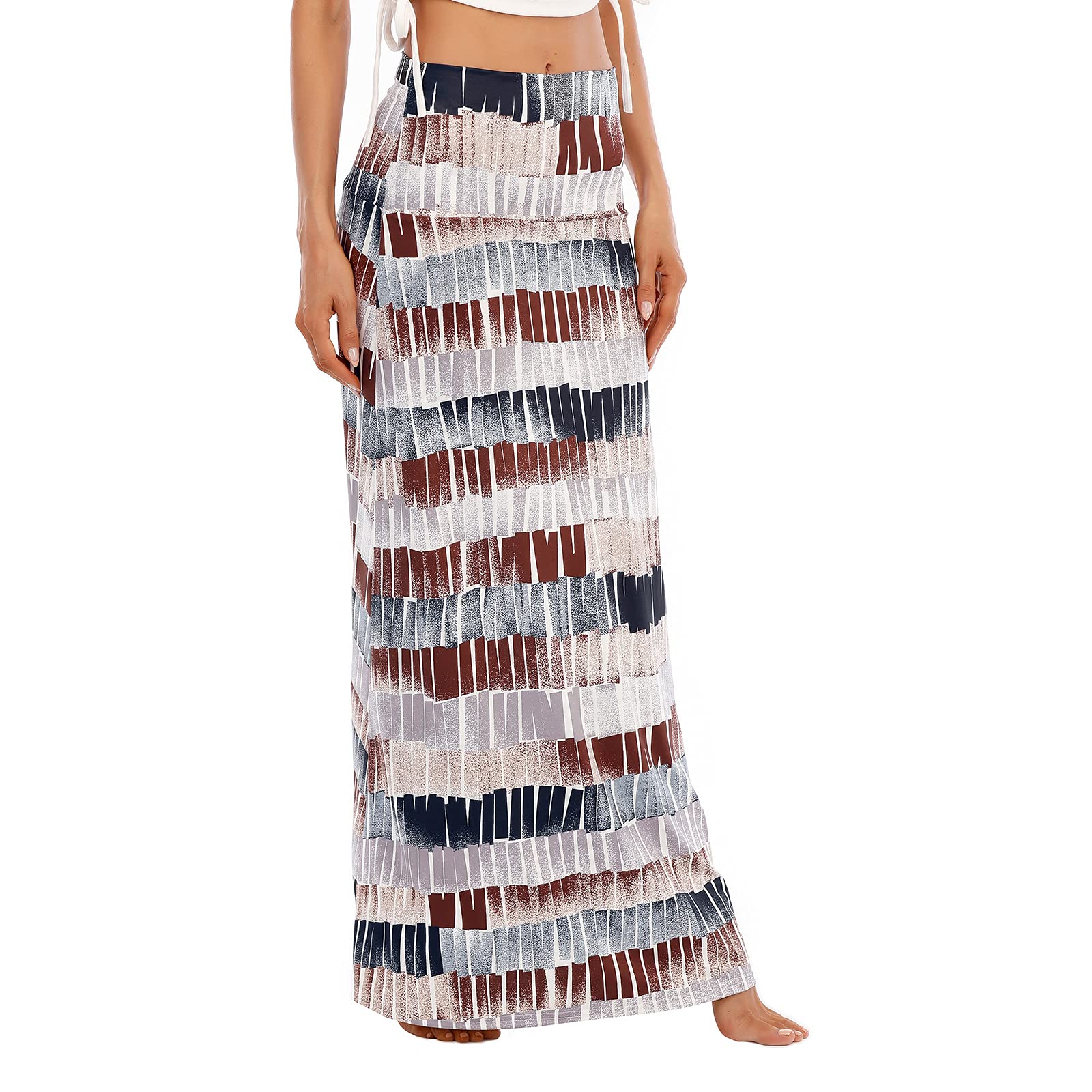Trendy Women's High Waist Maxi Skirt - Flowy Long Summer Skirt for Women | Perfect for Beach, Vacation & Boho Style Outfits