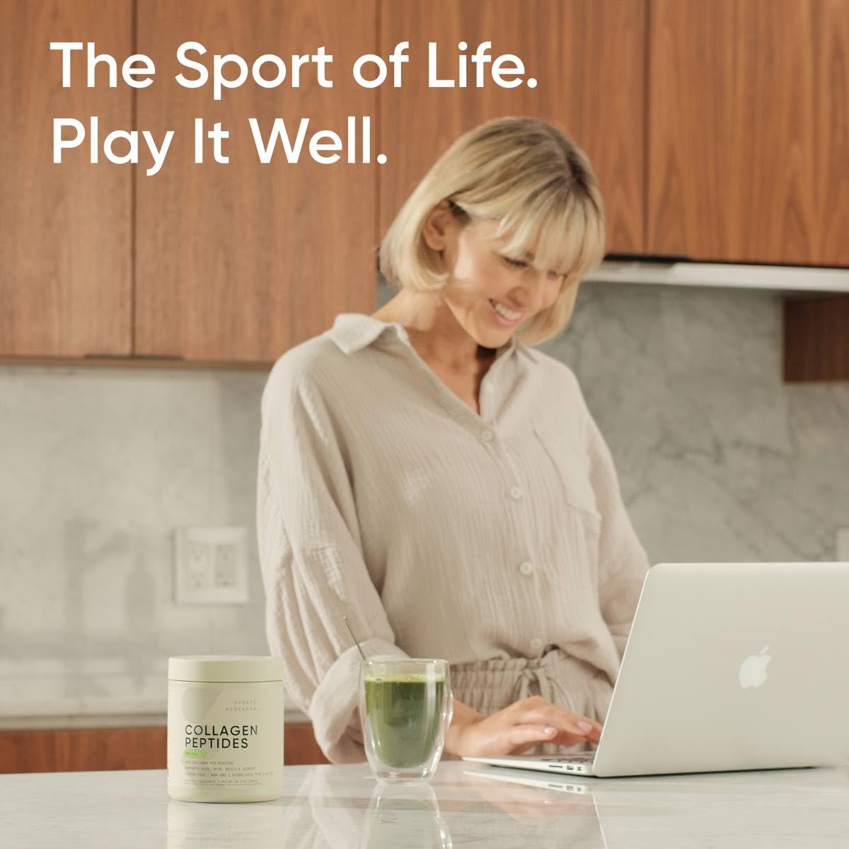 Premium Collagen Peptides Powder with Organic Japanese Matcha Green Tea - Hydrolyzed Collagen Protein Supplement for Skin, Hair & Joint Support - Gluten Free, Non-GMO, Sugar Free - Perfect for Smoothies, Coffee & Baking Recipes