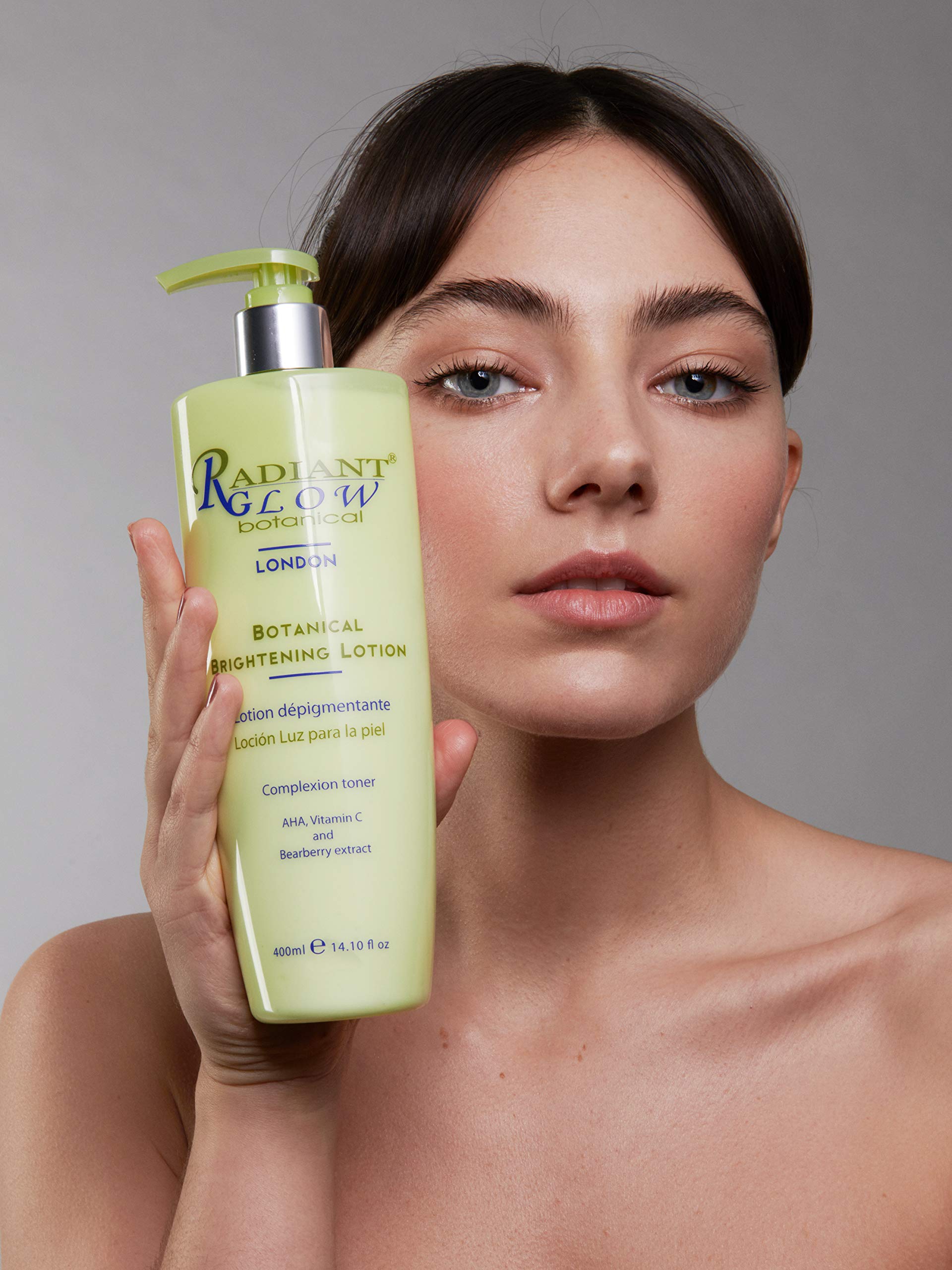 Radiant Glow Botanical Brightening Lotion - 400ml | Natural Skin Brightener with Vitamin C | Perfect for Daily Hydration & Evening Skincare Routine