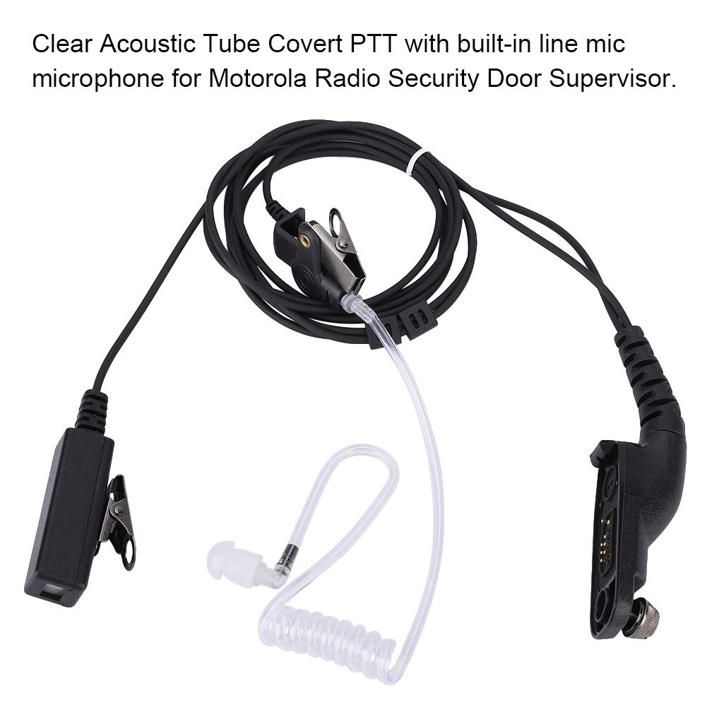 Professional 2-Pin Air Tube Surveillance Earpiece with 0.9M Kevlar-Reinforced Cable - Clear Audio Monitoring Headset for Security, Law Enforcement & Event Staff - Ideal for Covert Operations, Crowd Control & Discreet Communication