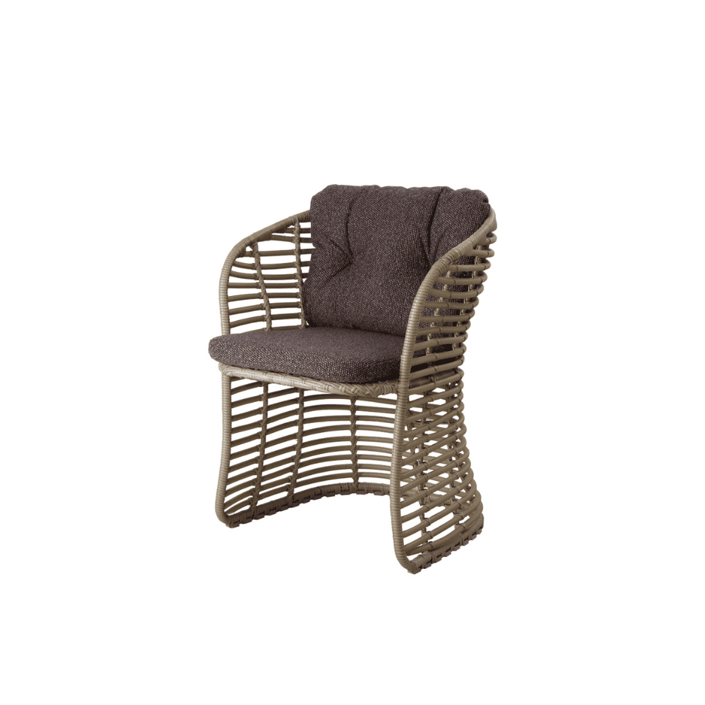 Outdoor Wicker Dining Chairs Set of 2 - Patio Furniture for Garden, Poolside, and Backyard - Weather-Resistant Rattan Chairs with Cushions