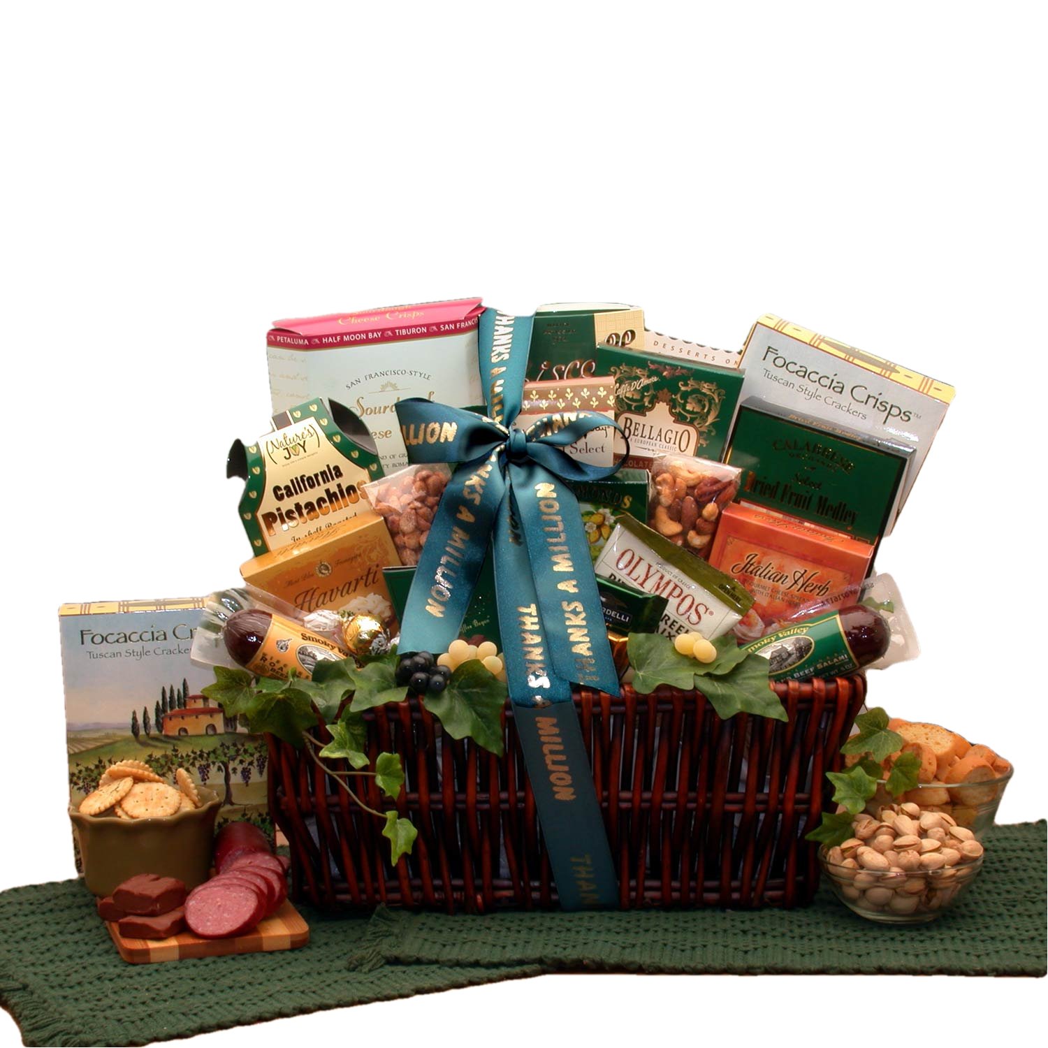 Premium Thank You Gift Basket - Elegant Assortment of Gourmet Treats & Chocolates - Perfect for Holidays, Birthdays, Appreciation Gifts & Corporate Events