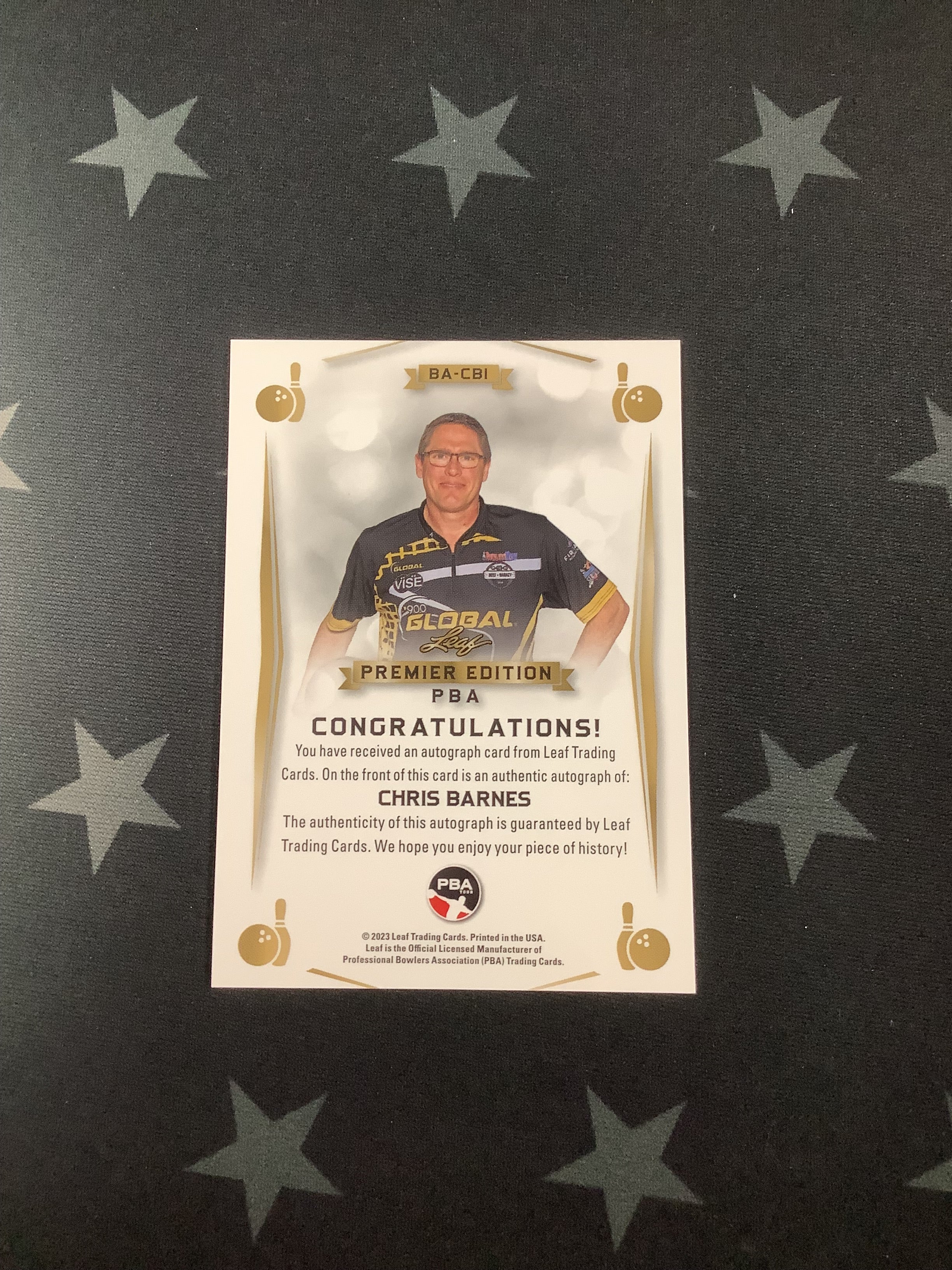 2023 LEAF PREMIER EDITION PBA CHRIS BARNES BASE AUTO #BA CBI - Authentic Basketball Trading Card for Collectors & Fans - Perfect for Sports Memorabilia Collections, Gifts, and Display