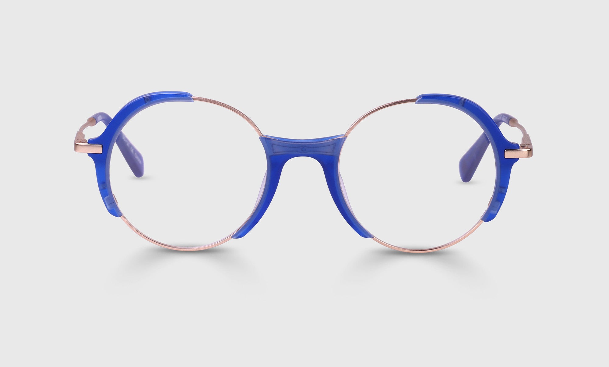 10 - Gold and Matte Royal Blue Front and Temples