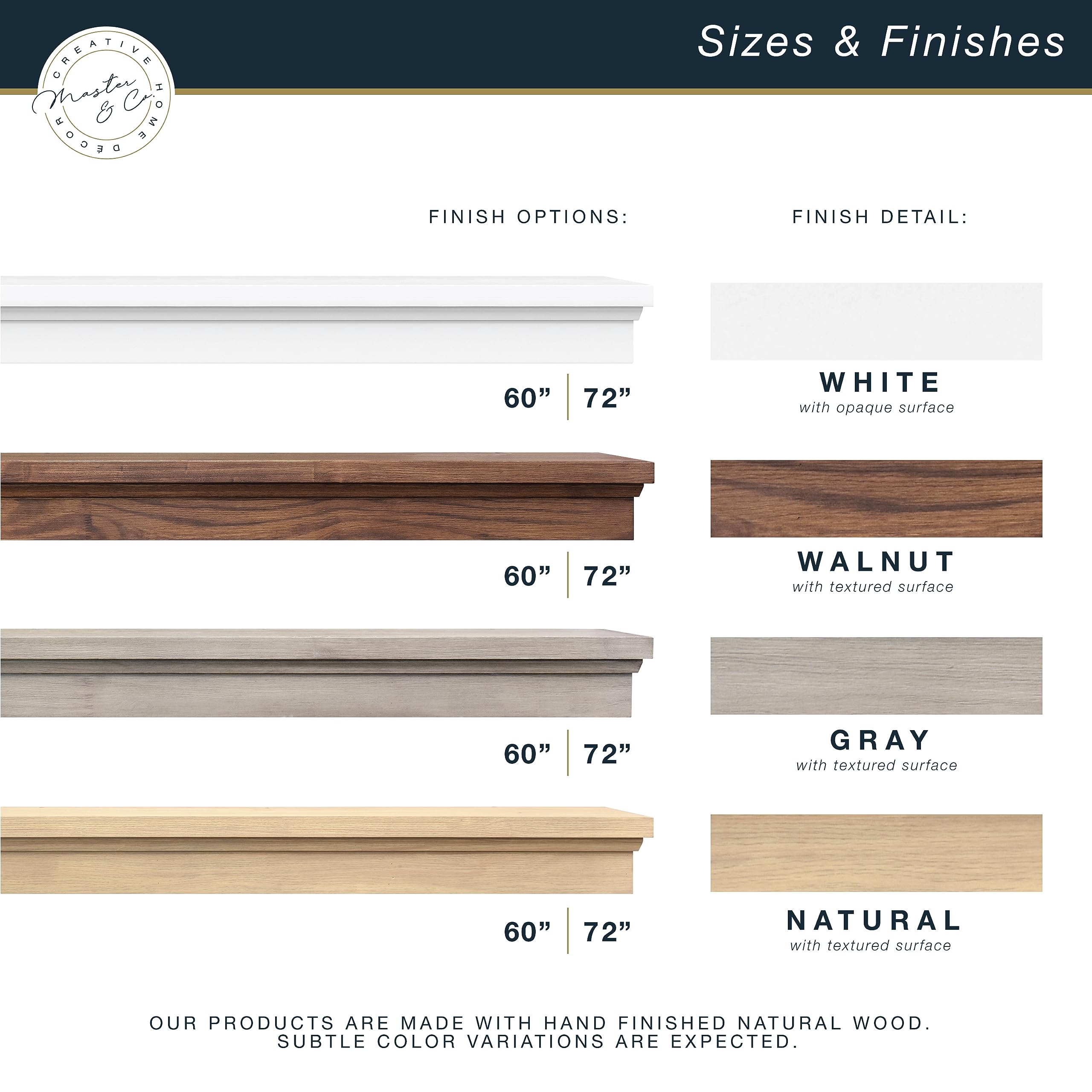 72-Inch Solid Wood Floating Fireplace Mantel Shelf - Walnut Woodgrain Finish for Living Room Decor | Heavy Duty Hanging System | Perfect for Displaying Photos, Art & Home Decor | Rustic Wall Shelf for Fireplace Surround & Cozy Home Styling