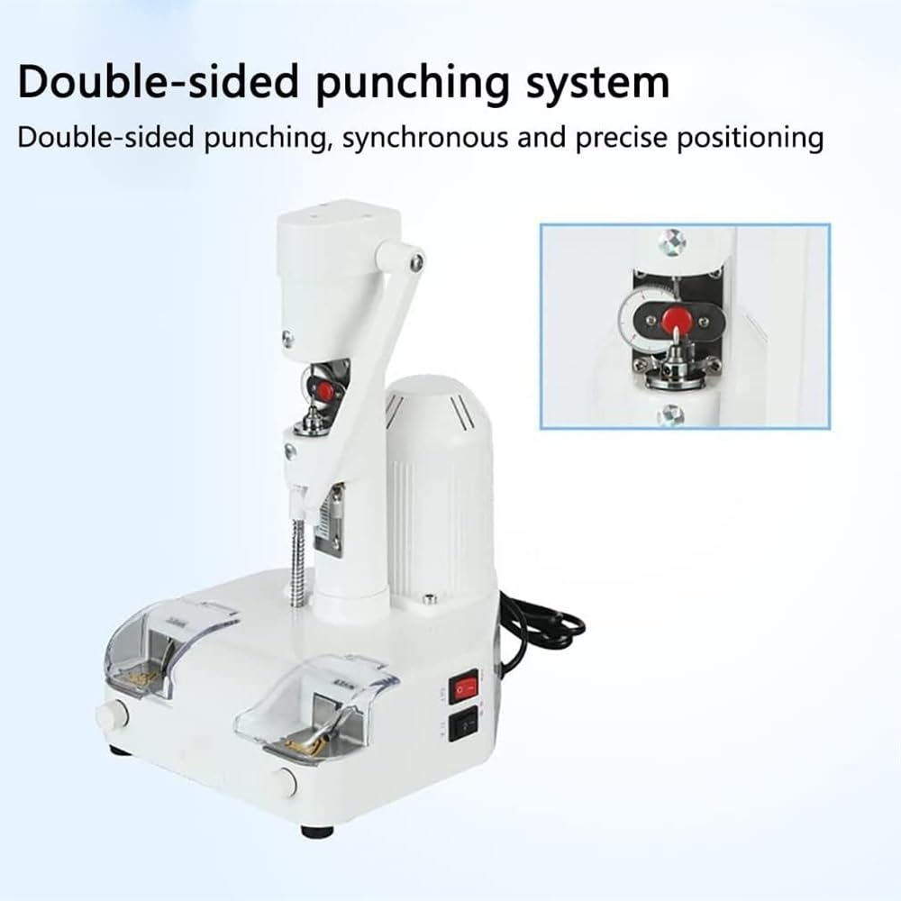 Electric Punch Machine for Optical Lenses - Glass Cutting Tool, Notch Drill for Eyeglass Lenses, Precision Positioning Processing Equipment for Optical Shops | Professional Eyewear Workshop & Lens Manufacturing Tool