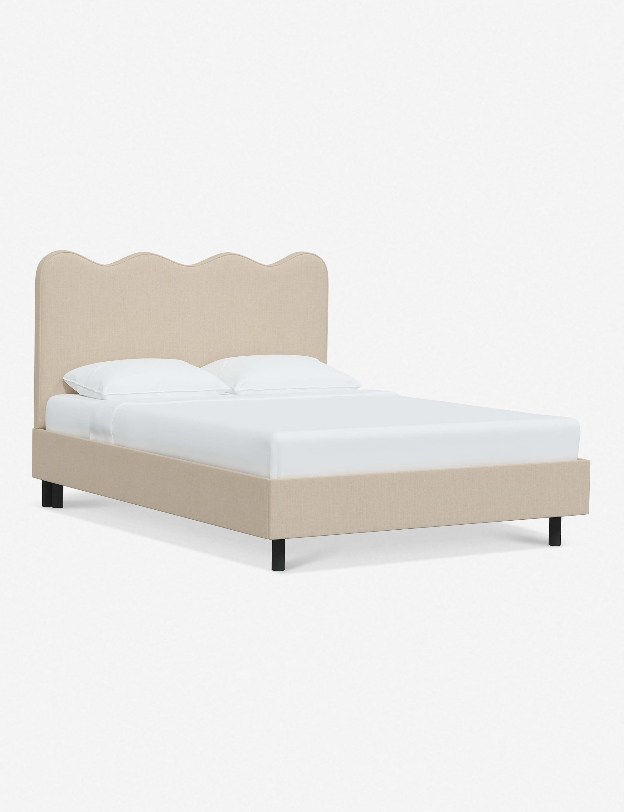 Modern Clementine Platform Bed Frame - Queen Size, Wooden Slat Support, Sturdy & Minimalist Design - Perfect for Bedrooms, Guest Rooms & Small Spaces